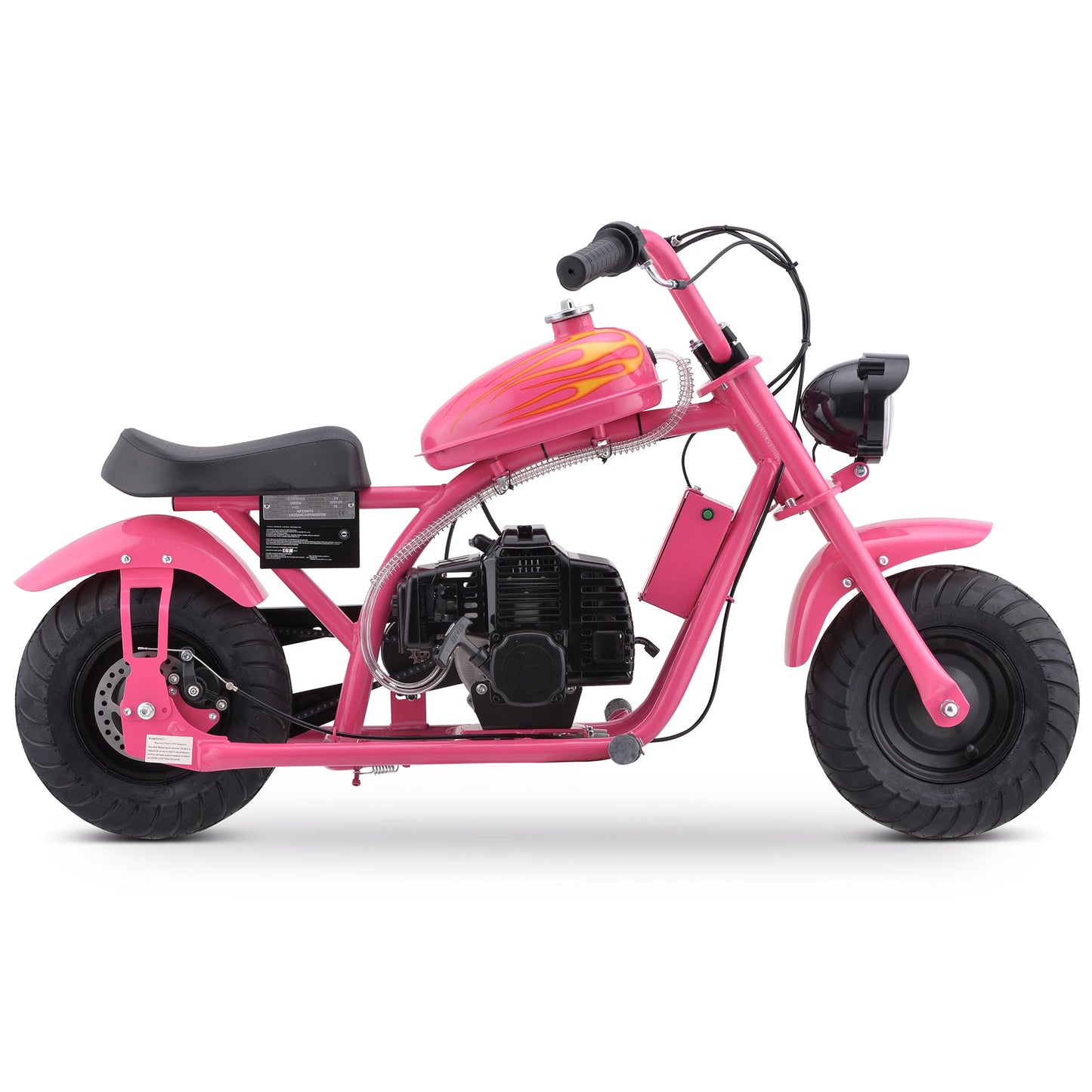 Track Seven 49CC 2-Stroke Kid Dirt Bike, Gas Powered Dirt Bike Off Road Trail Bike, EPA Approved Kids Dirt Bike Motorcycle Up to 20Mph, Rear Disc Brake, Pull Start, Pink