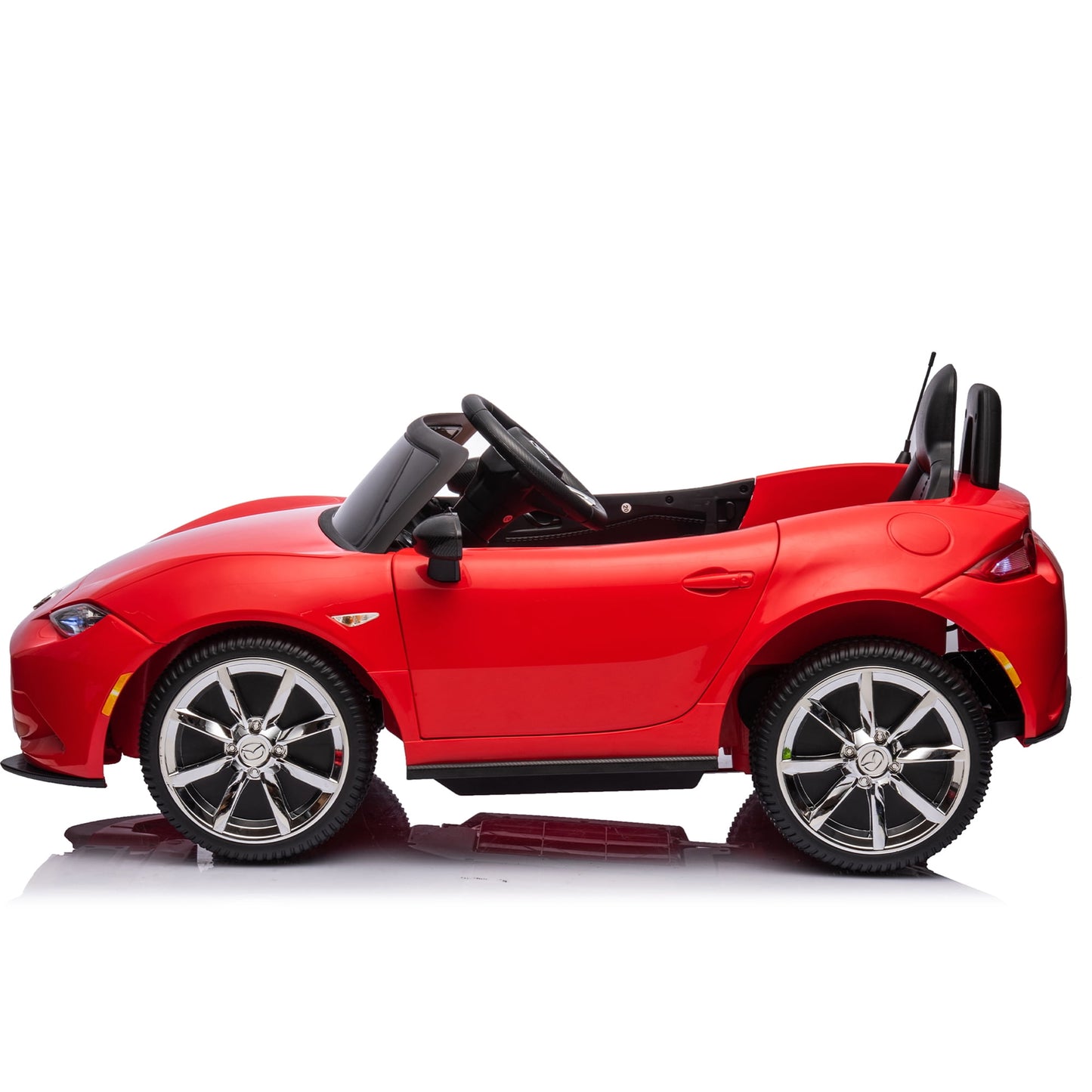 LISUEYNE 12V Kids Ride on Car w/Remote Control, Licensed MAZDA MX-5RF Electric Car for Boys Girls Age 3+, Rocking Car, Music, Red