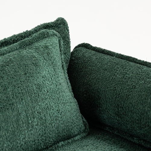 COOKCOK Oversized Accent Chair with Ottoman, Big Comfy Modular Cloud Accent Armchair for Living Room, Bedroom, Green