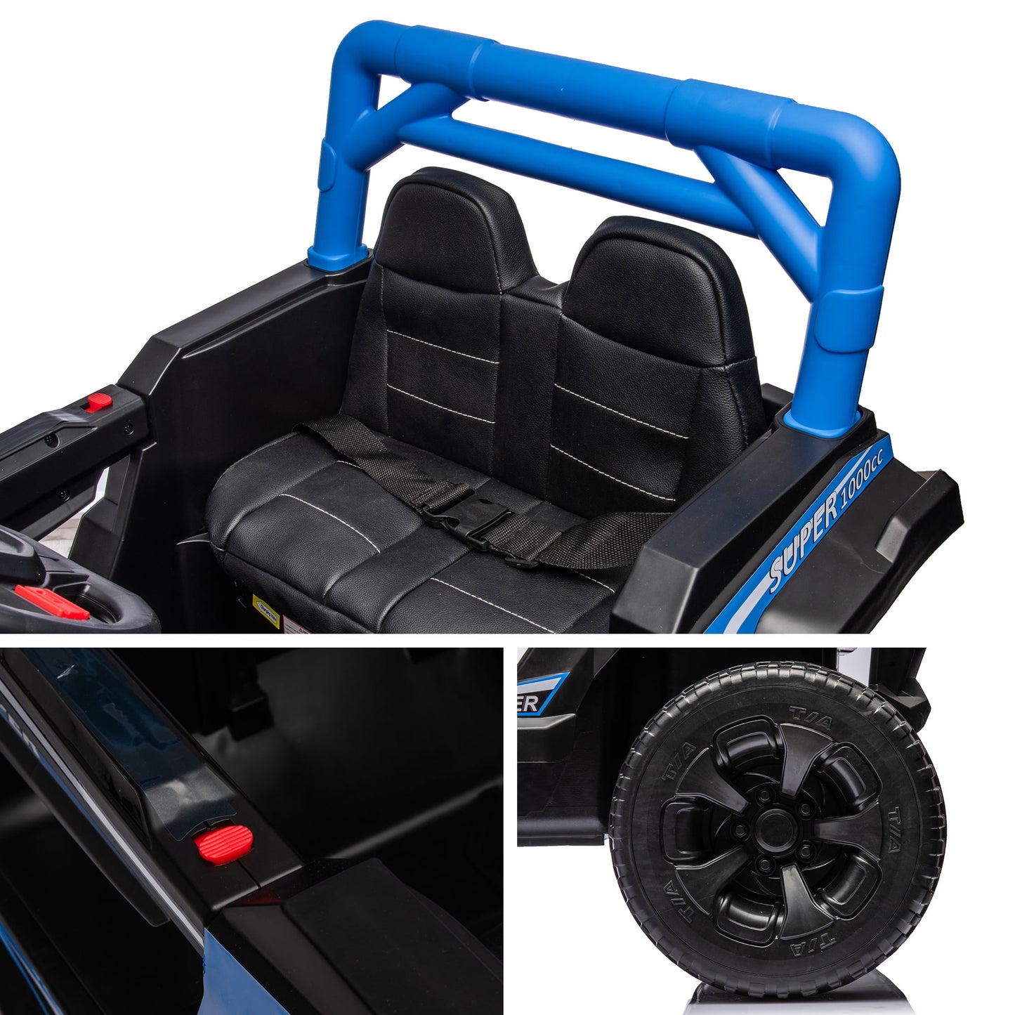 Track Seven Kids Ride on UTV, 12V Ride on Car w/Remote Control, 2-Seater Electric Car, Music ,Pink