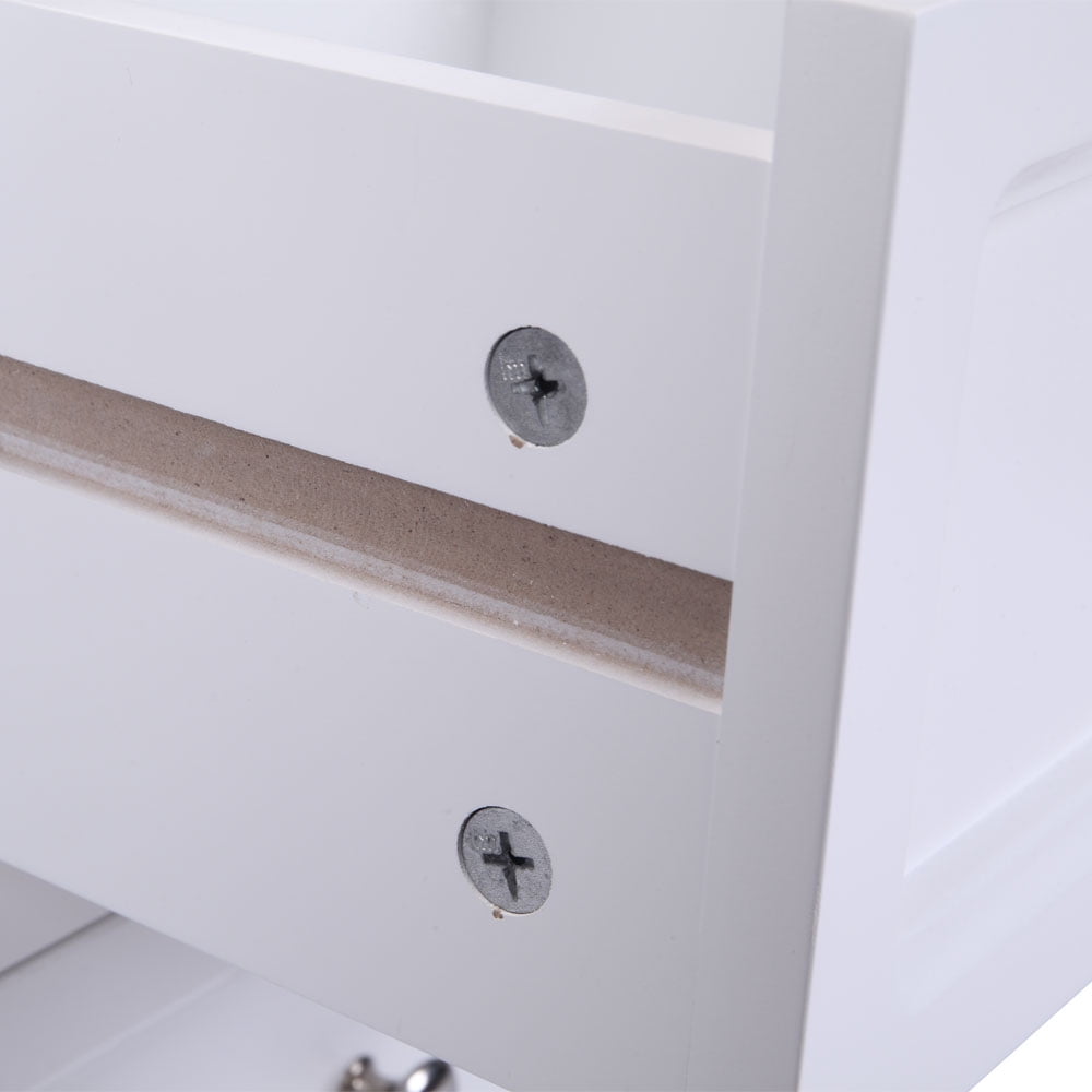COOKCOK Nightstand with Drawer, Small Side Table with 2 Drawers, Bedside Furniture, Night Stand, End Table for Bedroom, Living Room