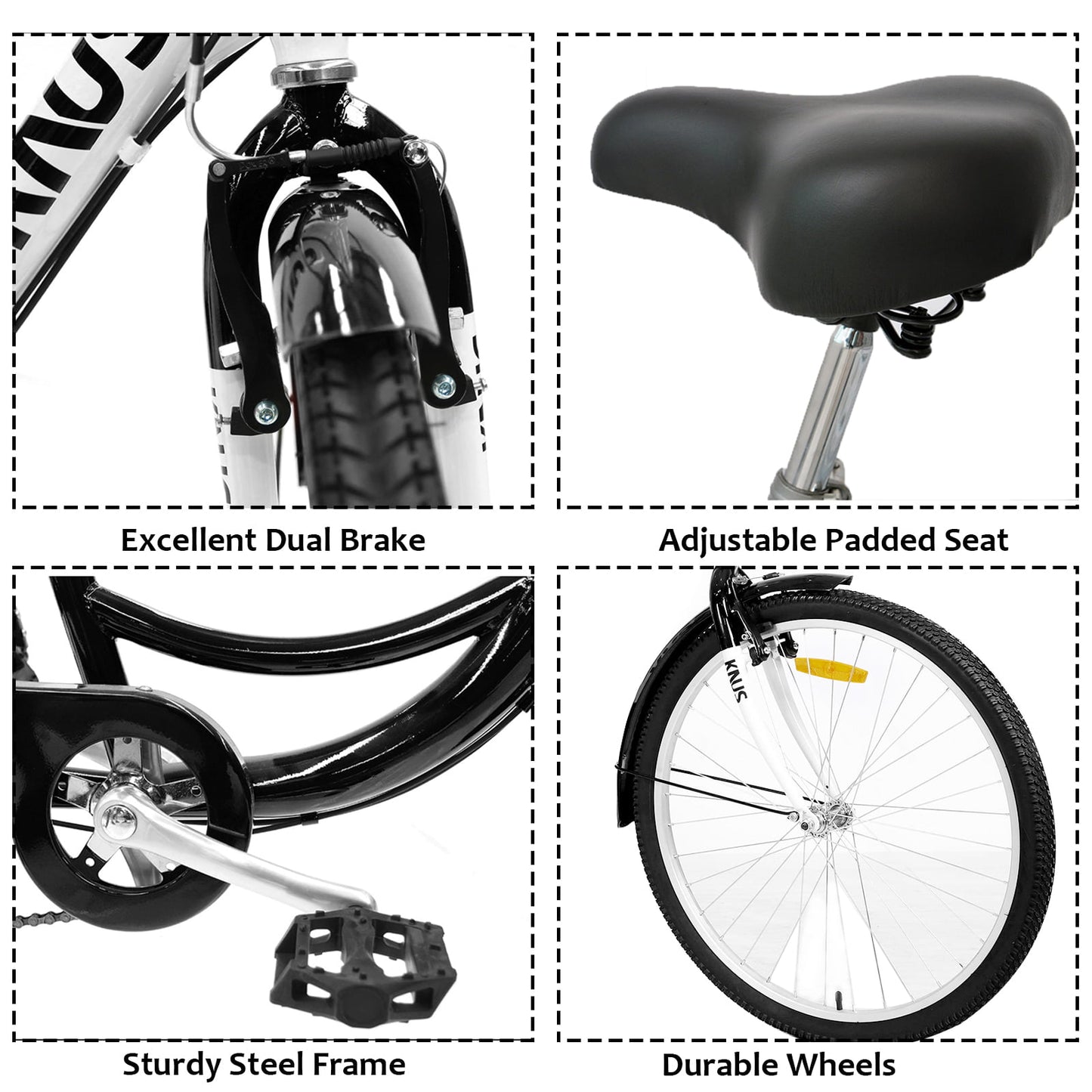 LISUEYNE Adult Folding Tricycles, 3-Wheel Cruiser Bike, 26 inch Wheels Adult Trikes with Low Step-Through, Large Basket, Foldable Tricycle for Adults, Adjustable Handlebar, Silver