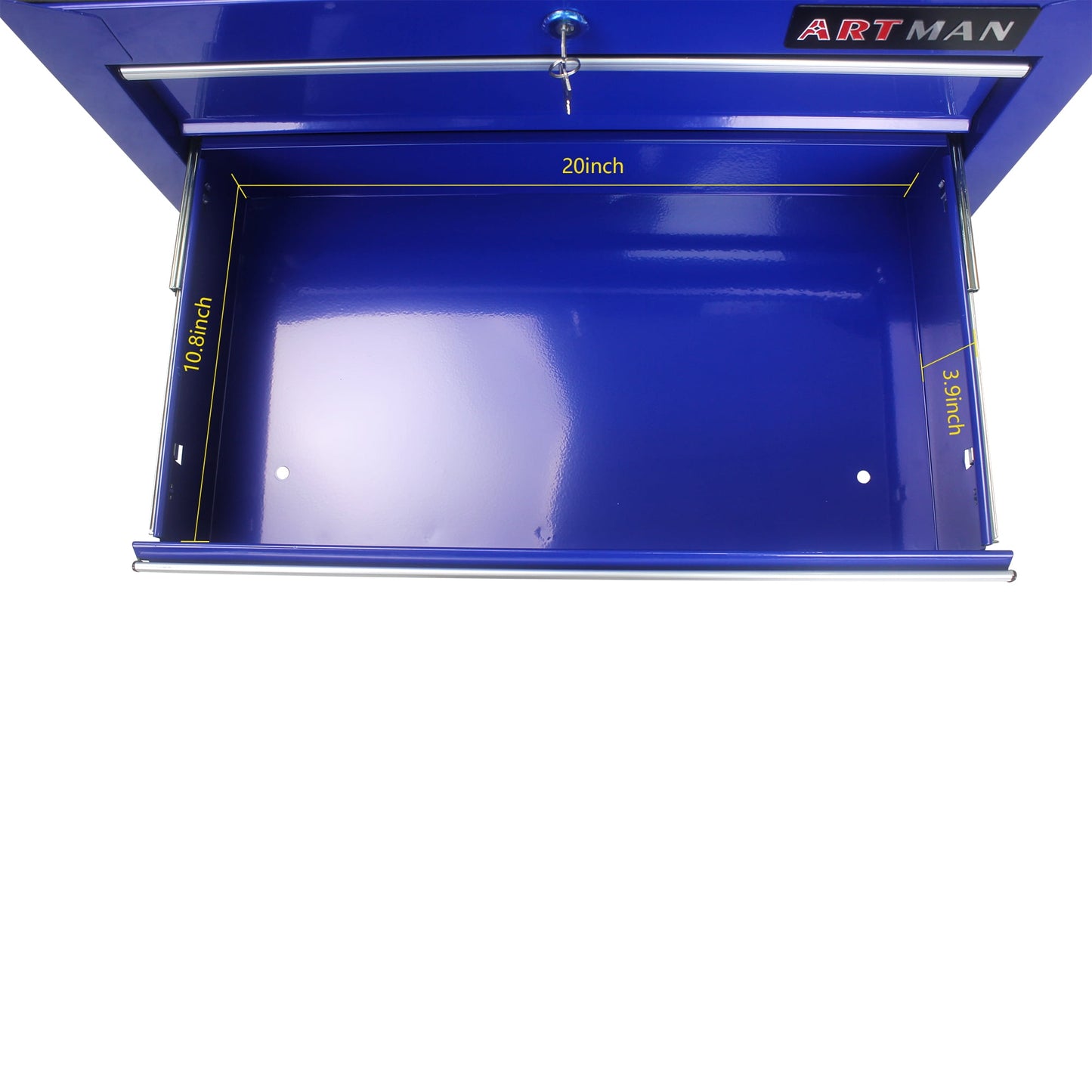 COOKCOK 5 Drawers Multifunctional Tool Cart, With Wheels,lockable, Steel, 24.25"L x12.99"W x 29.33"H, Blue