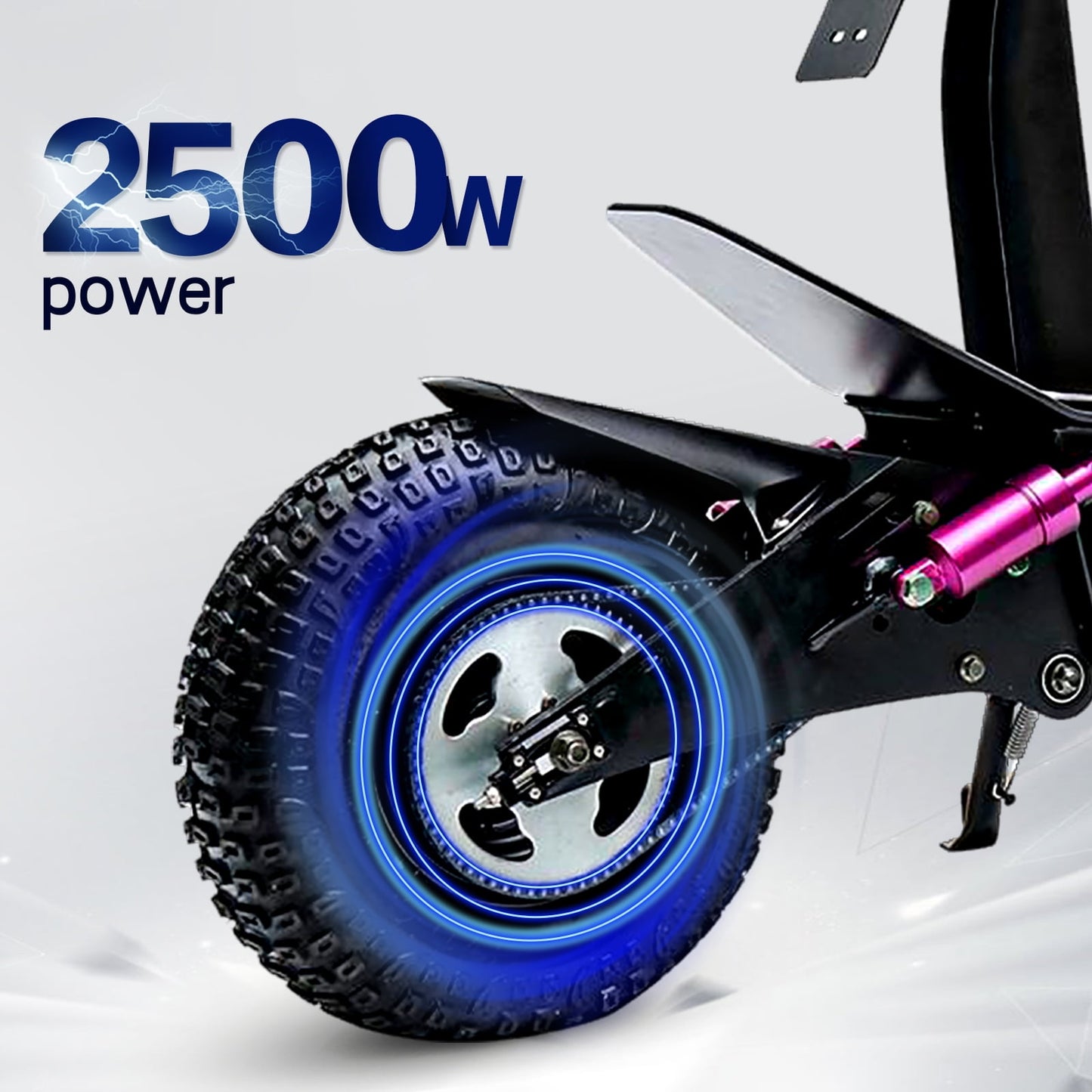 LISUEYNE Adults Electric Scooter with Seat, Folding Electric Scooter, 2500W Motor up to 30MPH & 28 Miles, Commuting Scooter w/Front&Rear Brake, Headlights