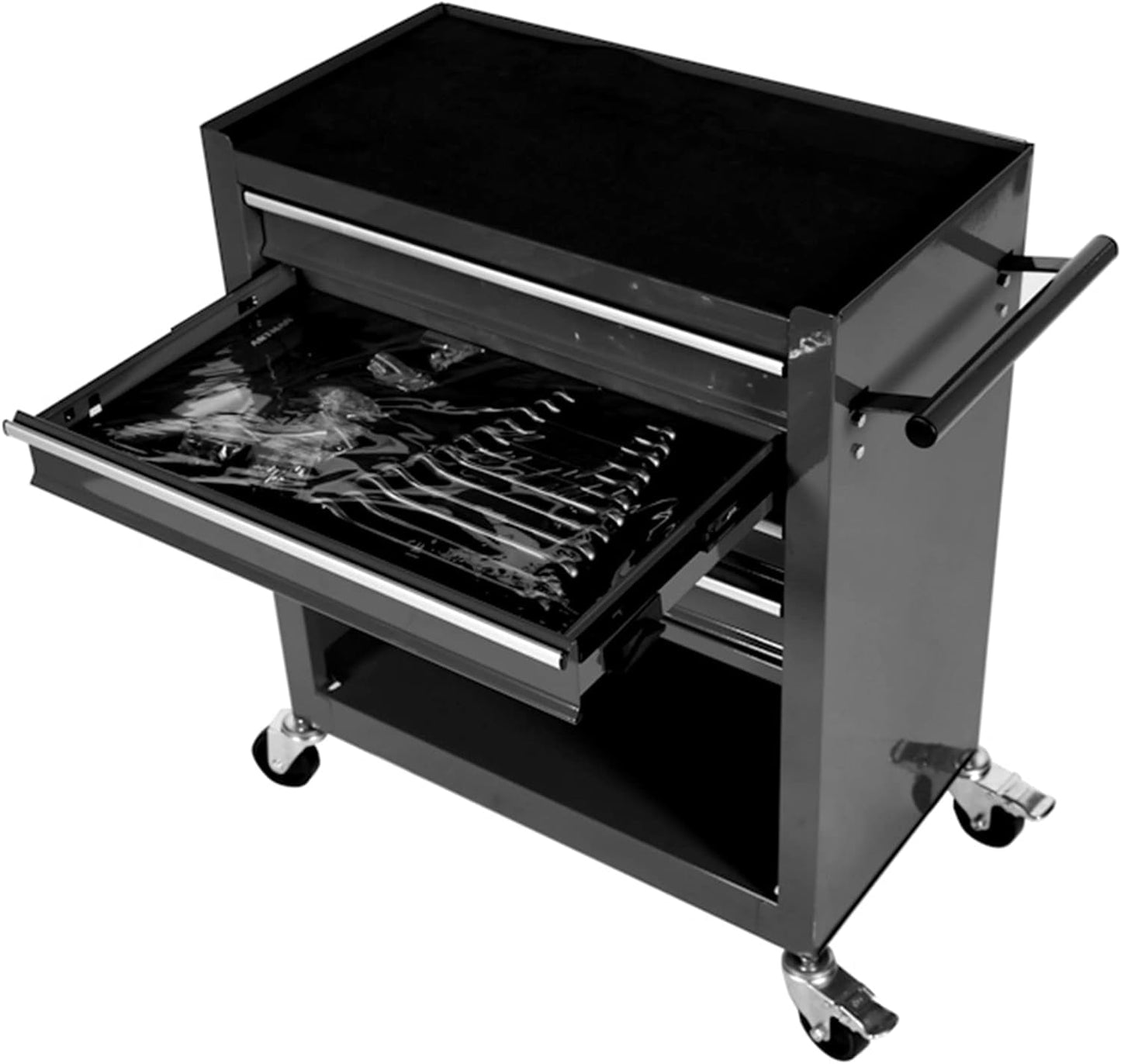COOKCOK Tool Chest with 238 Piece Tool Set, 4-Drawer Tool Cabinet - Rolling Tool Cart On Wheels for Mechanics Heavy-Duty Metal Tool Box Storage Cabinets for Garage, Black