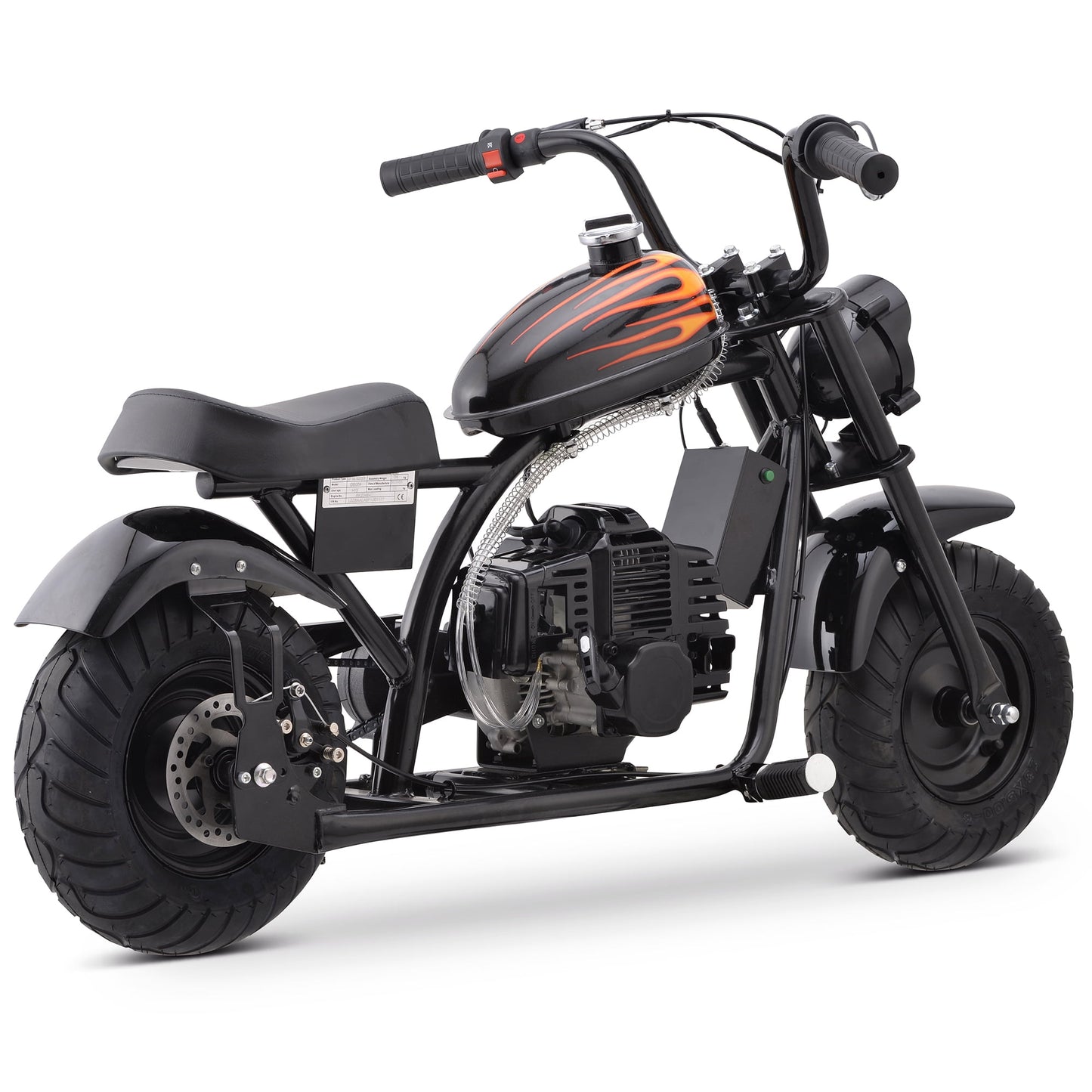 Track Seven 49CC 2-Stroke Kid Dirt Bike, Gas Powered Dirt Bike Off Road Trail Bike, EPA Approved Kids Dirt Bike Motorcycle Up to 20Mph, Rear Disc Brake, Pull Start, Black