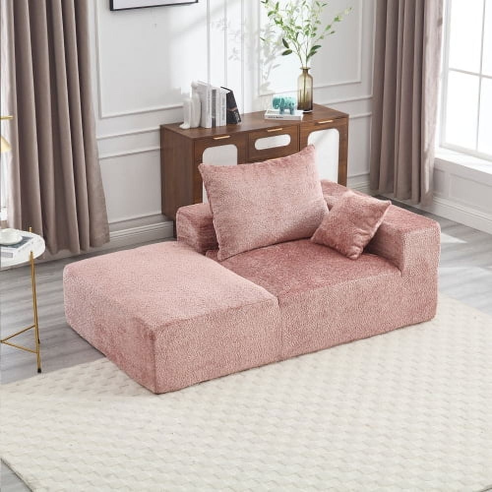 BISHE 67.72"-R Modular Sectional Sofa Couch, L-Shaped Chenille Fabric Cloud Couch with Chaise, Modern Deep Seat Sofa, No Assembly Required, Includes Pillows for Living Room, Emerald