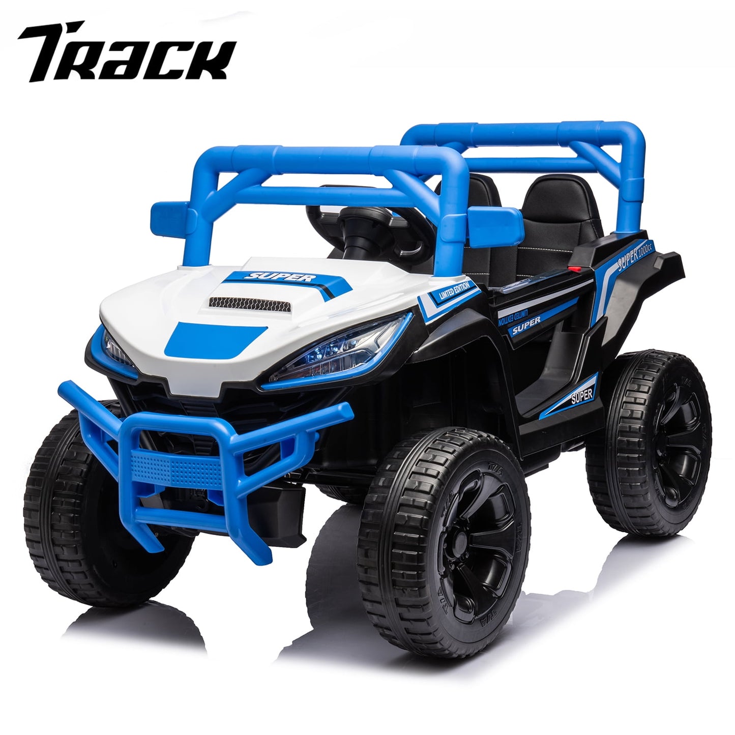 Track Seven Kids Ride on UTV, 12V Ride on Car w/Remote Control, 2-Seater Electric Car, Music ,Pink