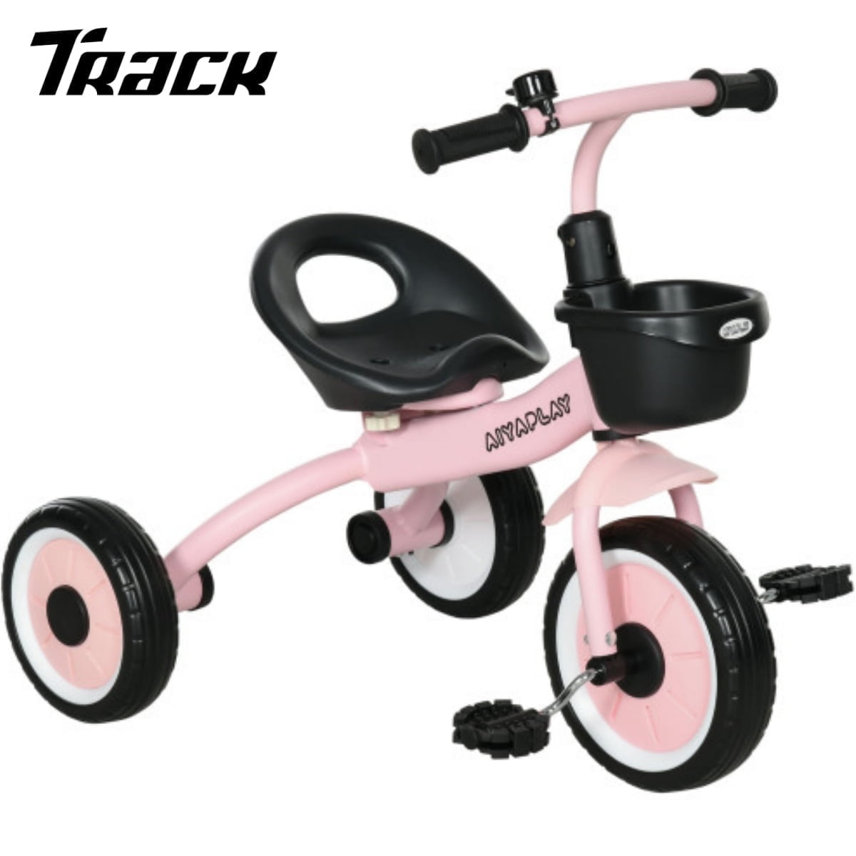 Track 7 Kids Tricycle for Toddlers Age 2-5 with Adjustable Seat, Toddler Bike for Children with Basket, Bell, Handlebar Grips, Gift for Boys Girls, Blue