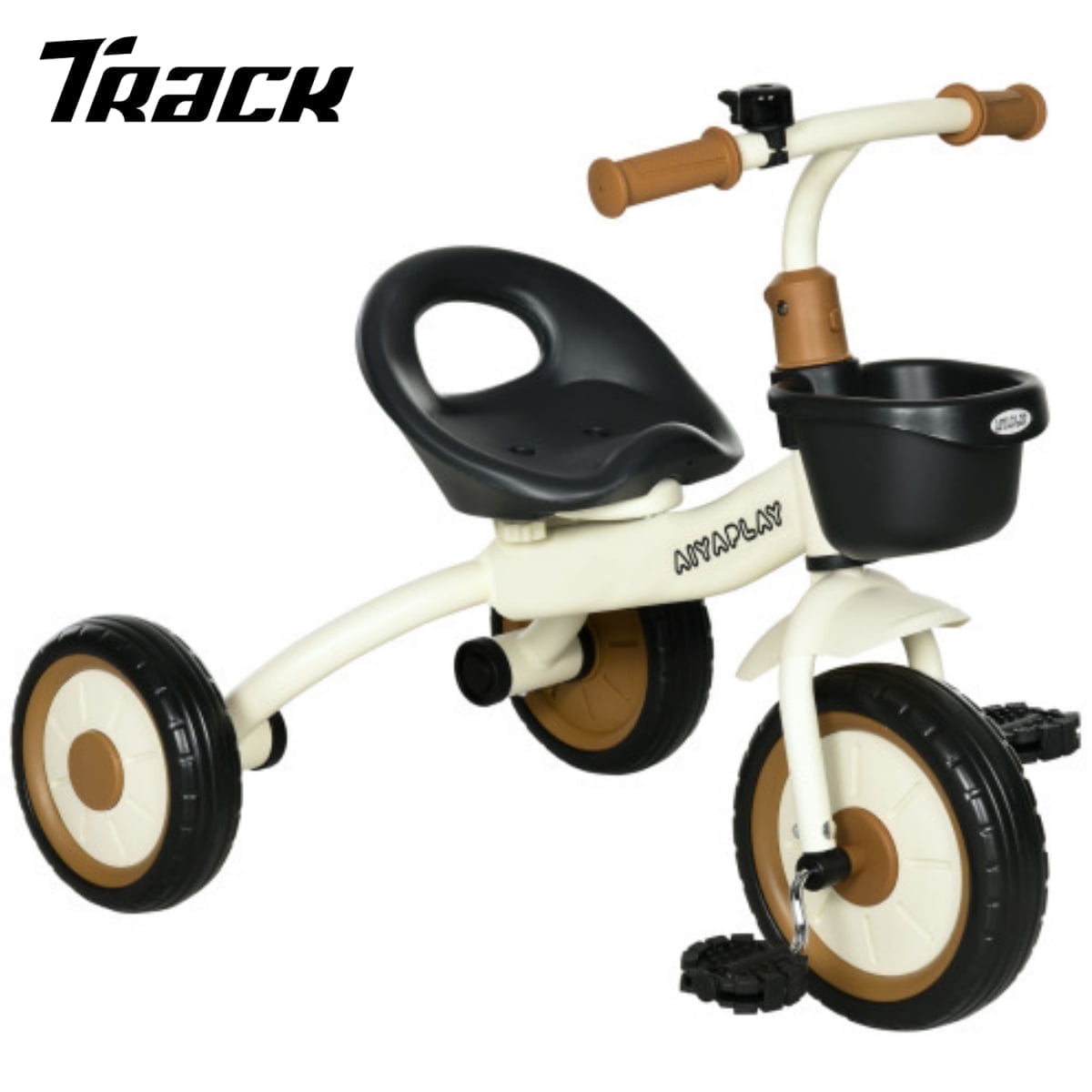 Track 7 Kids Tricycle for Toddlers Age 2-5 with Adjustable Seat, Toddler Bike for Children with Basket, Bell, Handlebar Grips, Gift for Boys Girls, Green
