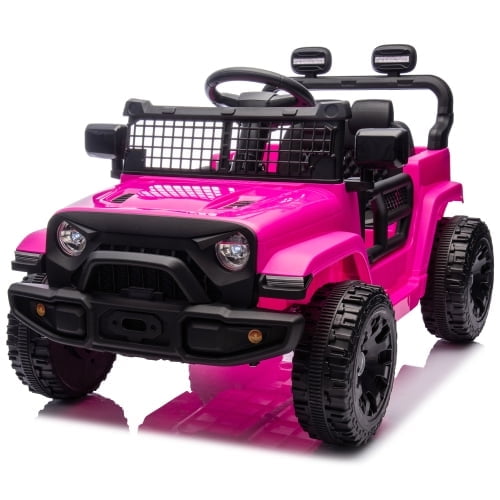 Track 7 Ride On Car, 12V Electric Kids Toy with Remote Control, Bluetooth, Music, LED Lights for Kids Aged 3-5, Blue