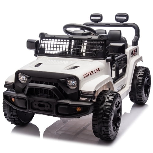 Track 7 Ride On Car, 12V Electric Kids Toy with Remote Control, Bluetooth, Music, LED Lights for Kids Aged 3-5, Blue