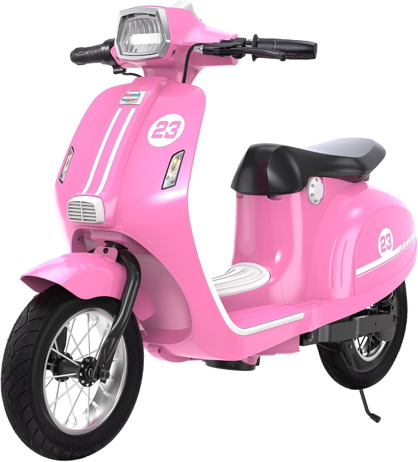 Track Seven 24V Ride on Motorcycle 250W Electric Motorcycle, Max Speed 10 Mph, Twist-Grip Throttle, 2 Speeds, MP3 Player, Bluetooth, Ride on Toy Car for Boys Girls Age 8+, Red