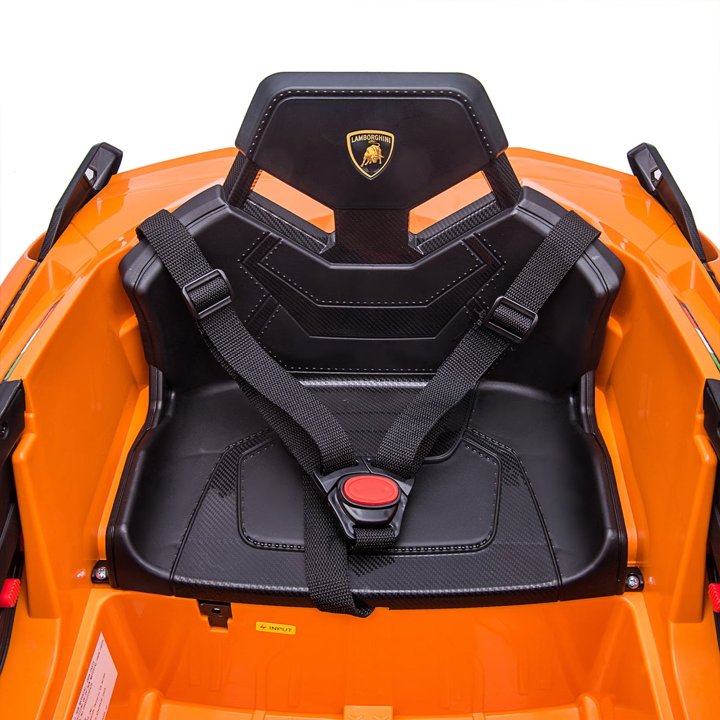 LISUEYNE Kids Ride on Car, 12V Lamborghini Sian Electric Car for Boys Girls, Remote Control, Orange