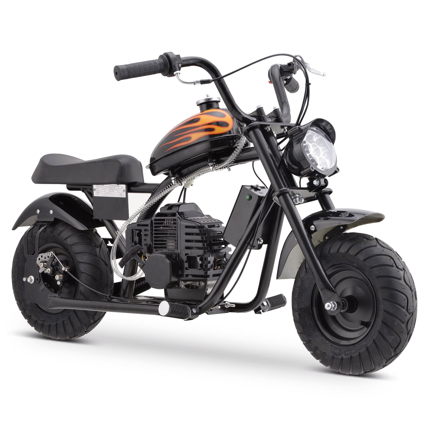 Track Seven 49CC 2-Stroke Kid Dirt Bike, Gas Powered Dirt Bike Off Road Trail Bike, EPA Approved Kids Dirt Bike Motorcycle Up to 20Mph, Rear Disc Brake, Pull Start, Black