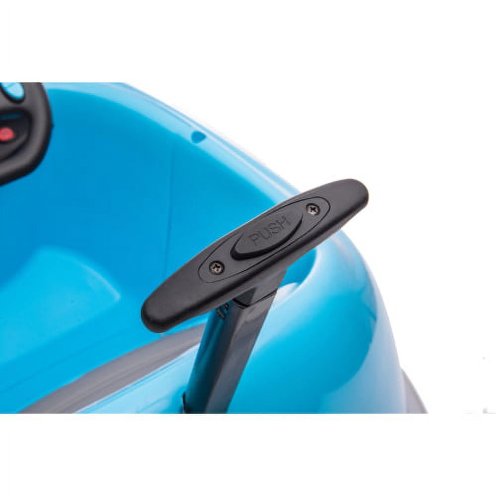 JIMUPARK 12V Bumper Car, Dual Battery Electric Kids Ride on Toys, w/Remote Control, 360 Degree Spin, Push Rod Rocker Horse Function, 4-Speeds Babies & Toddlers Bumping Car for Ages 1-6