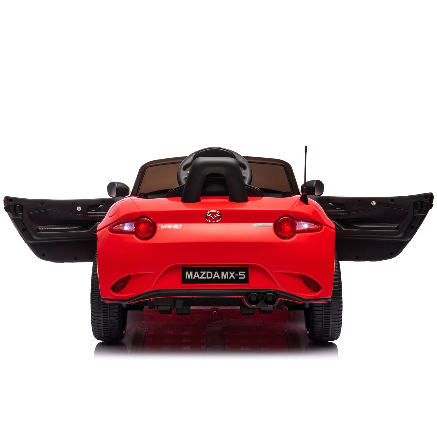 LISUEYNE 12V Kids Ride on Car w/Remote Control, Licensed MAZDA MX-5RF Electric Car for Boys Girls Age 3+, Rocking Car, Music, Red