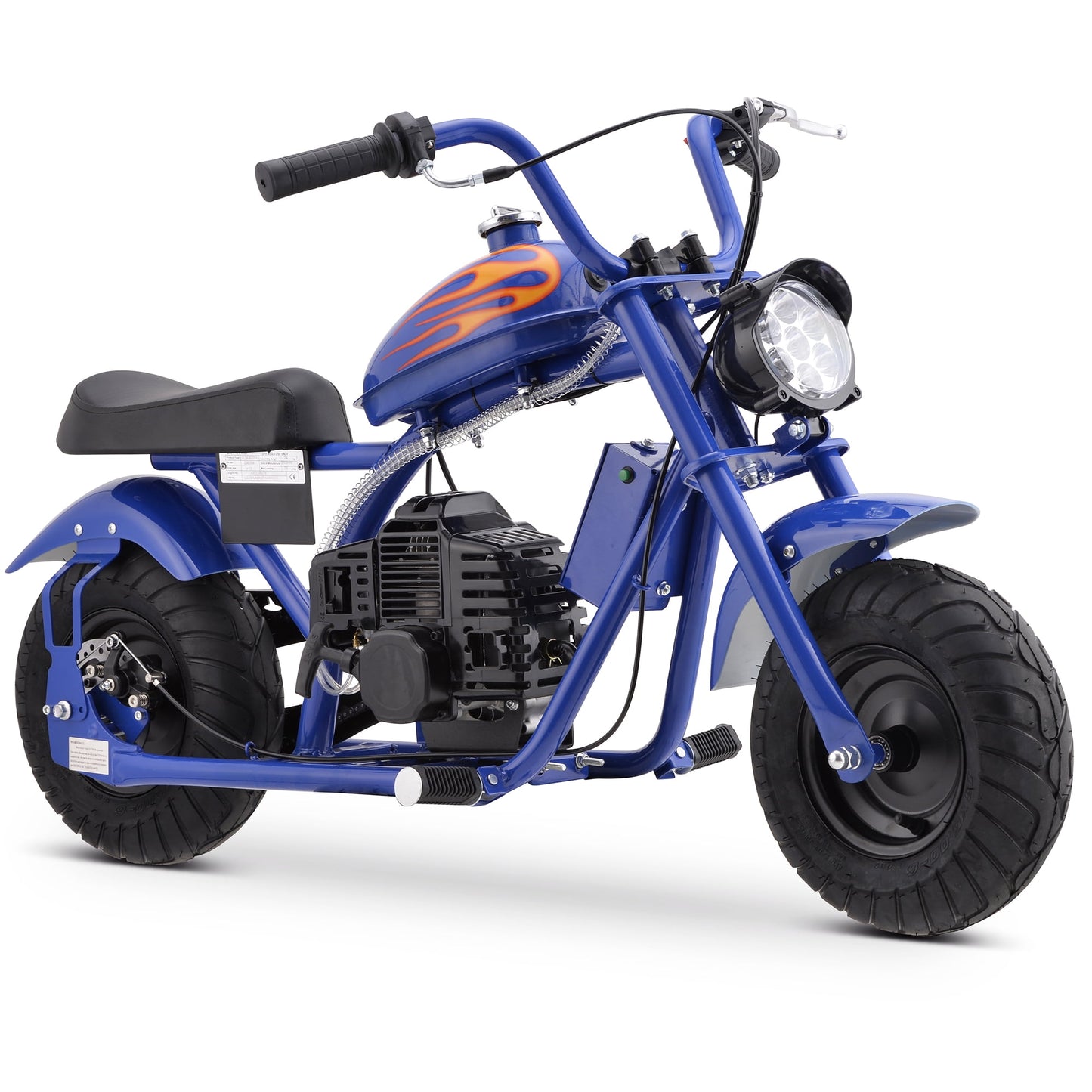 Track Seven 49CC 2-Stroke Kid Dirt Bike, Gas Powered Dirt Bike Off Road Trail Bike, EPA Approved Kids Dirt Bike Motorcycle Up to 20Mph, Rear Disc Brake, Pull Start, Blue