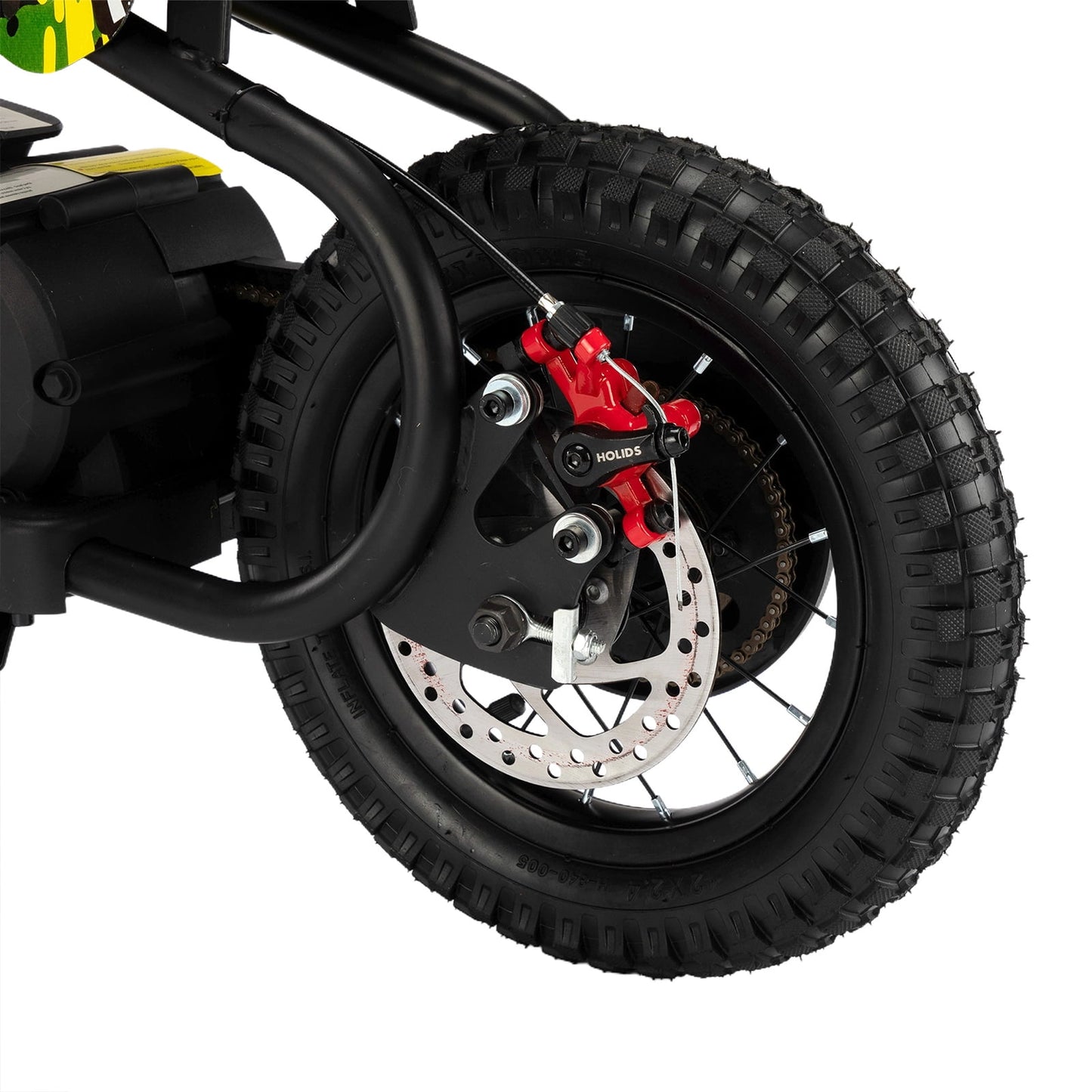 Track Seven 24V Electric Dirt Bike, Kids Ride-On Motorcycle with LED Lights, Adjustable Speed, Rear Disc Brake, Power Display, Max Speed 13 mph, 250W Ride On Car Toy for Boys Girls Age 6+,Green
