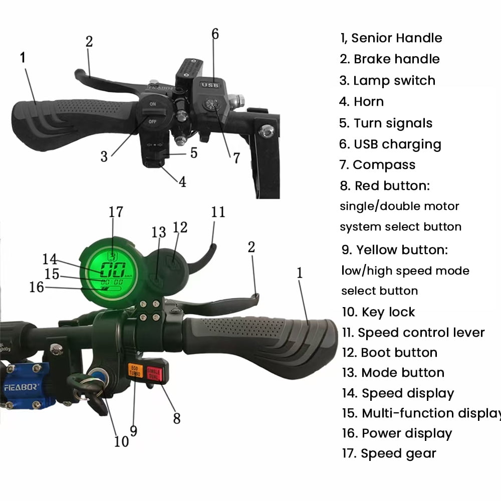 LISUEYNE Electric Scooter for Adult, 2400W Motor, Max Speed 40MPH, 52V 23.4AH Battery, 10.8" Off-Road Vacuum Tire, Dual Braking System, Key Start, Folding Commuter Scooter