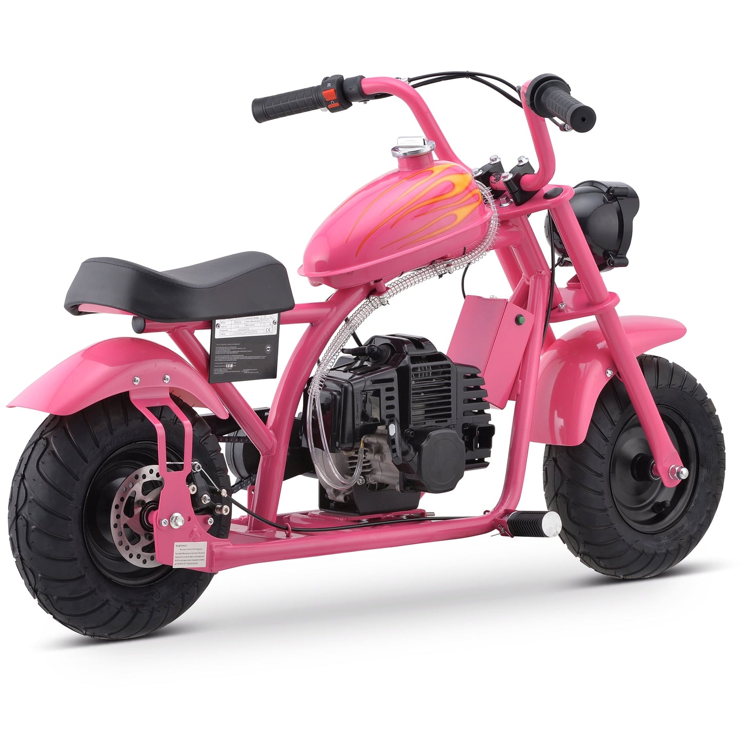 Track Seven 49CC 2-Stroke Kid Dirt Bike, Gas Powered Dirt Bike Off Road Trail Bike, EPA Approved Kids Dirt Bike Motorcycle Up to 20Mph, Rear Disc Brake, Pull Start, Pink