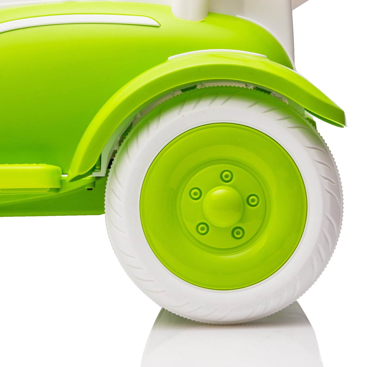 Track Seven 12V Ride on Motorcycle, 2-Seater Electric Motorcycle with Dual Motor, 3 Wheels Motorbike with Bluetooth, LED Lights, Storage Box, Front Hook, Ride on Toy Car for Boys Girls Aged 3+, Green