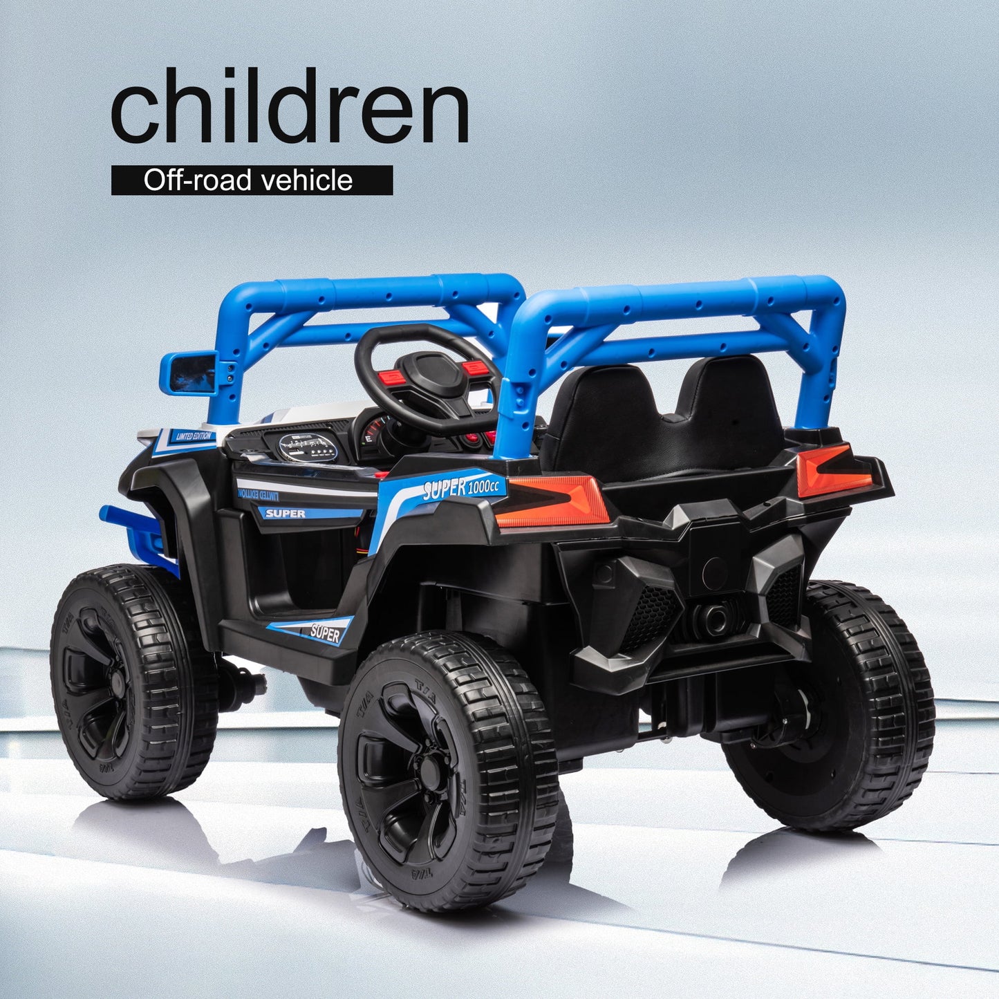 Track Seven Kids Ride on UTV, 12V Ride on Car w/Remote Control, 2-Seater Electric Car, Music ,Pink