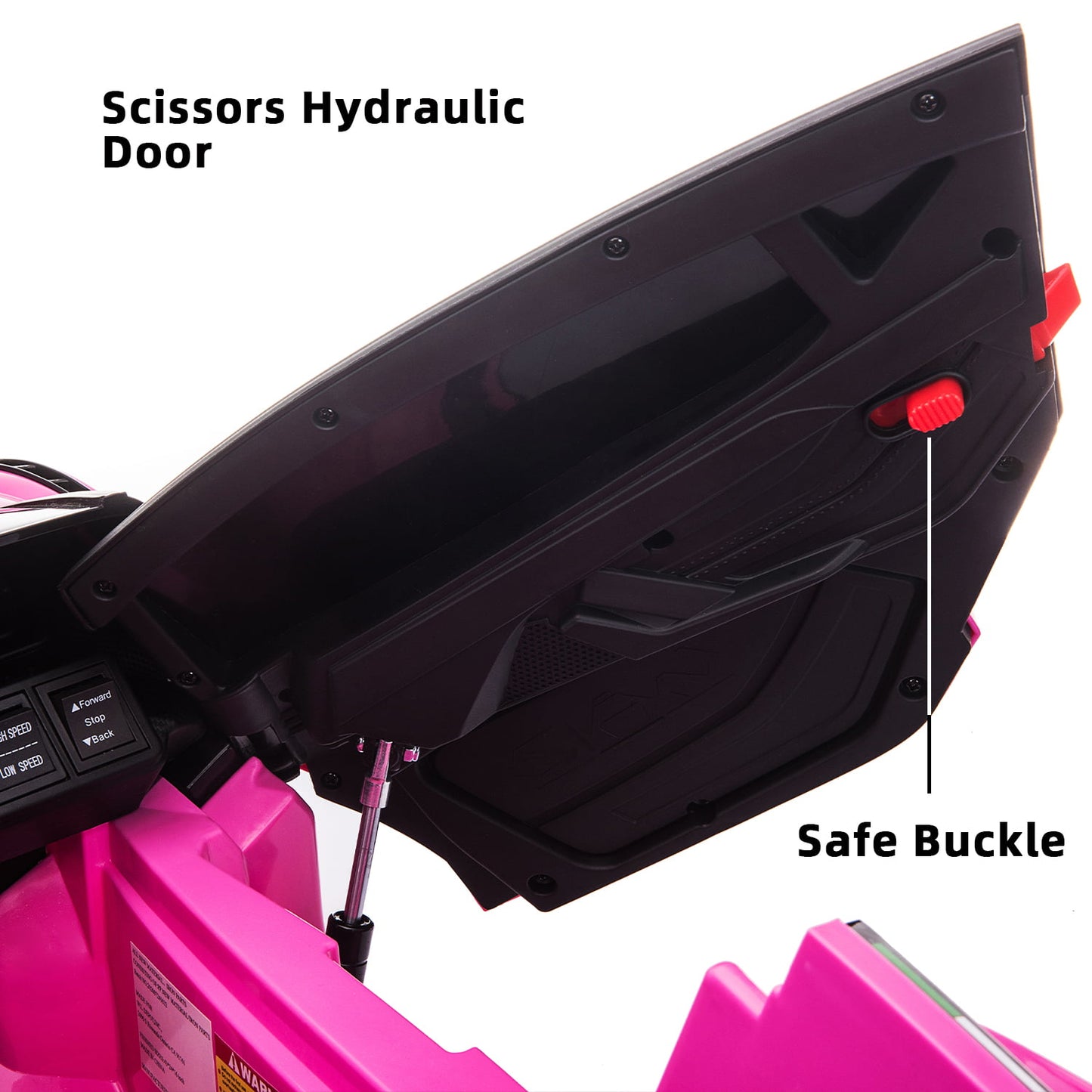 LISUEYNE Kids Ride on Car, 12V Lamborghini Sian Electric Car for Boys Girls, Remote Control, Pink
