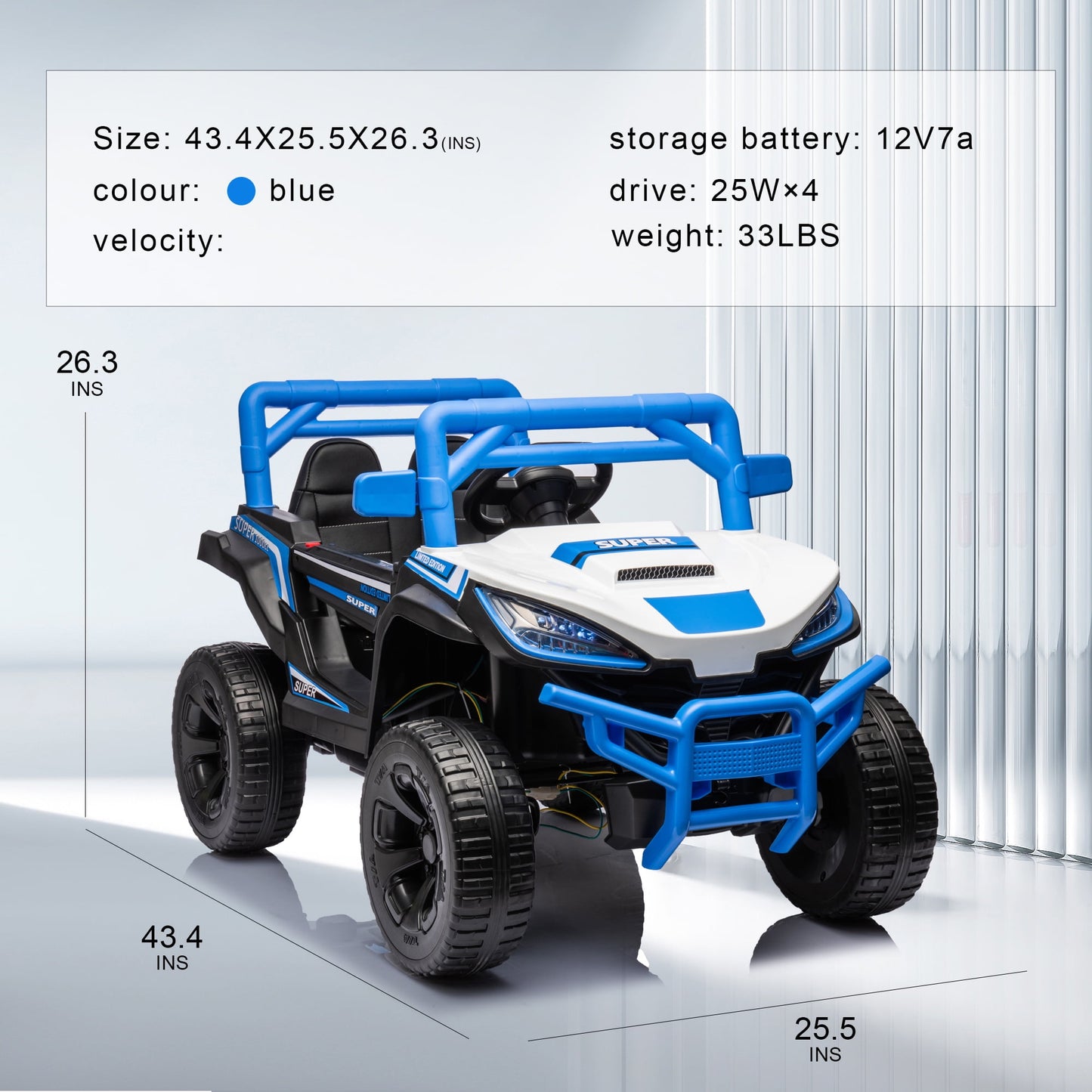 Track Seven Kids Ride on UTV, 12V Ride on Car w/Remote Control, 2-Seater Electric Car, Music ,Pink