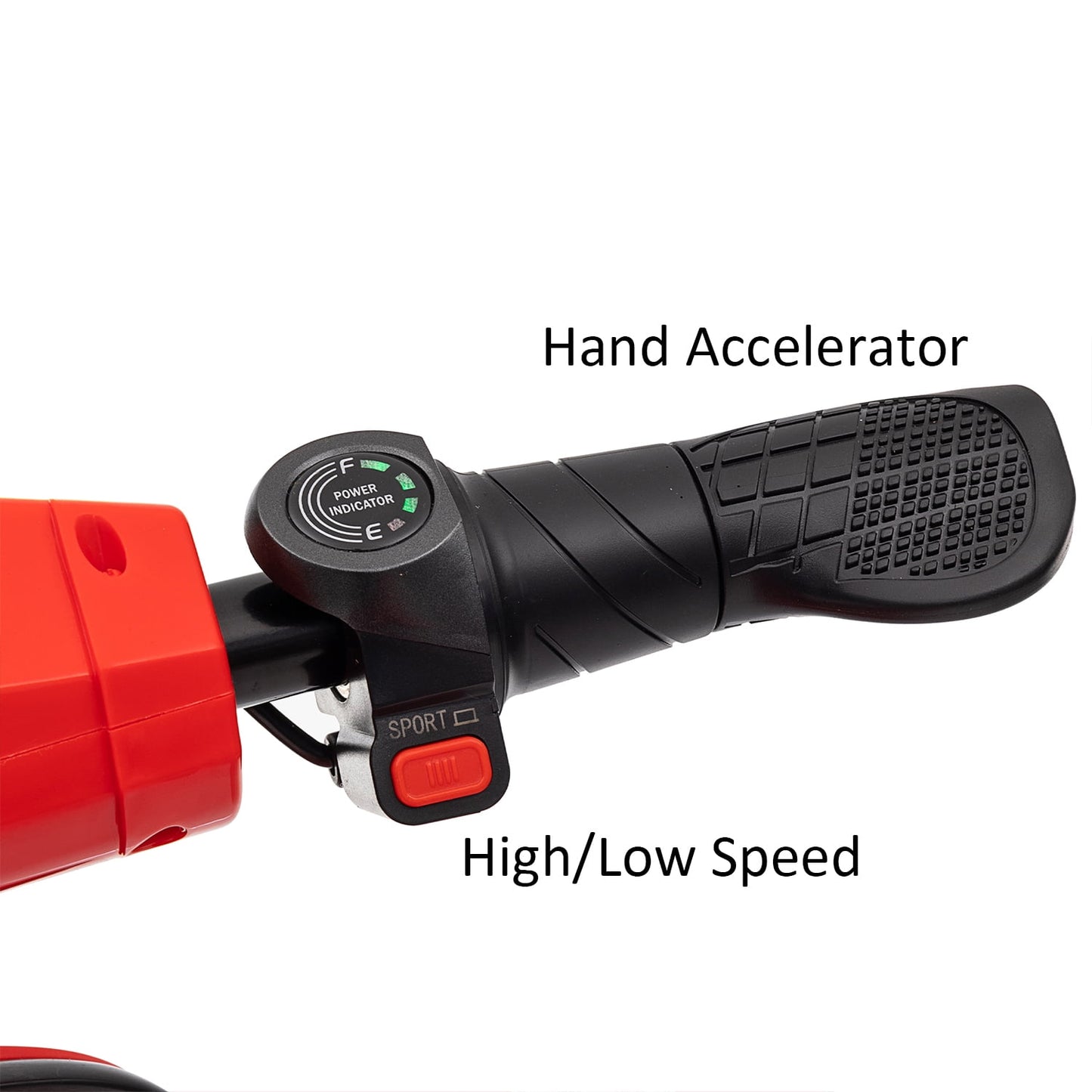 Track Seven 24V Ride on Motorcycle 250W Electric Motorcycle, Max Speed 10 Mph, Twist-Grip Throttle, 2 Speeds, MP3 Player, Bluetooth, Ride on Toy Car for Boys Girls Age 8+, Red