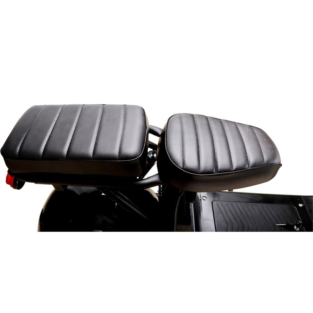 LISUEYNE 2000W Electric Scooter, 60V 36AH off-Road Electric Scooter for Adults, Max Speed 25Mph, Adults Citycoco Scooters with 2 Seats, Key Start, Front&Rear Brake, LED Headlights