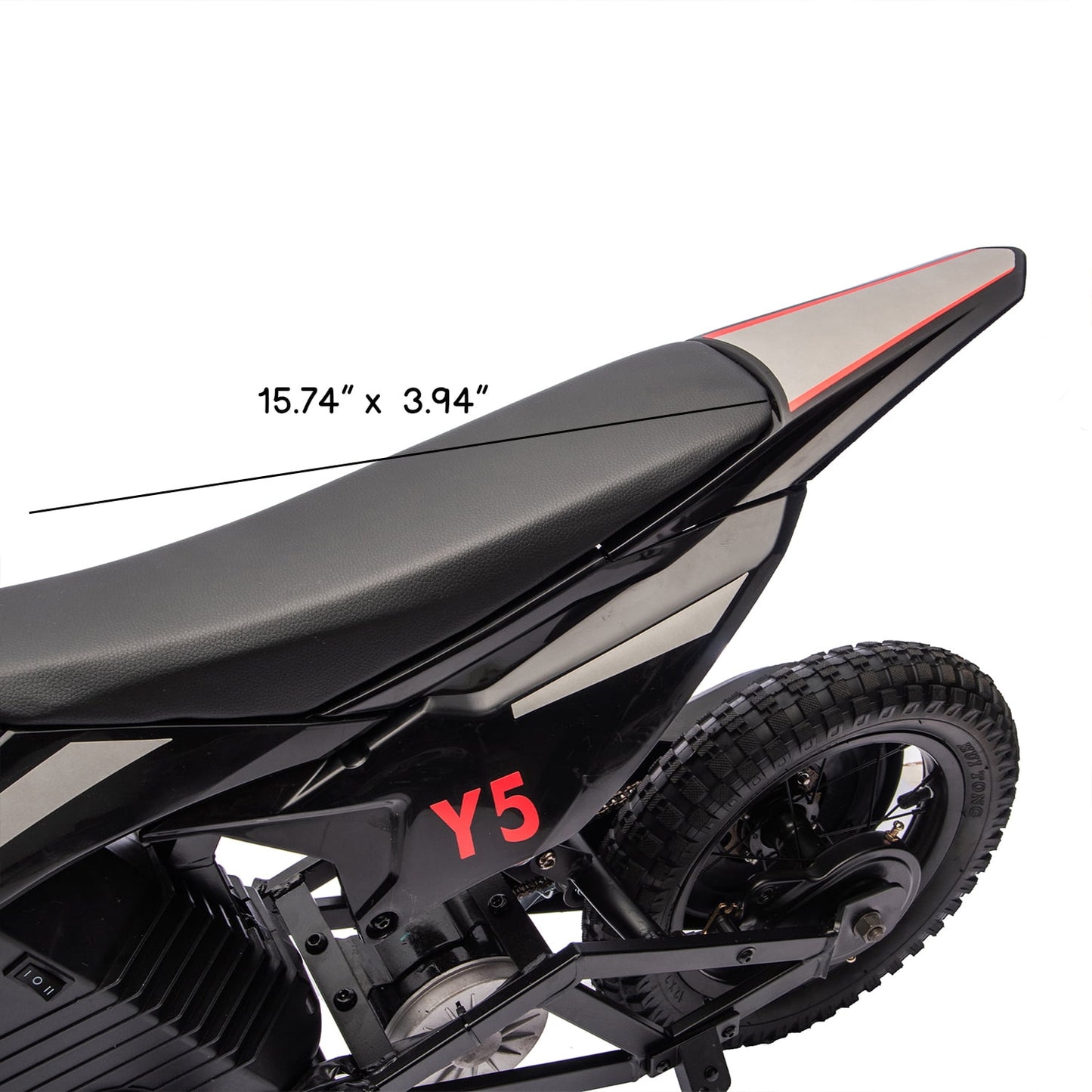 Track Seven 24V Electric Dirt Bike, 250W Ride on Motorcycle, 3 Speed Up-to 9.32 mph, Battery Display, Rear Suspension, Disc Brake, Bluetooth, LED Light, Electric Motocross Bike for Kids Age 8+, Black