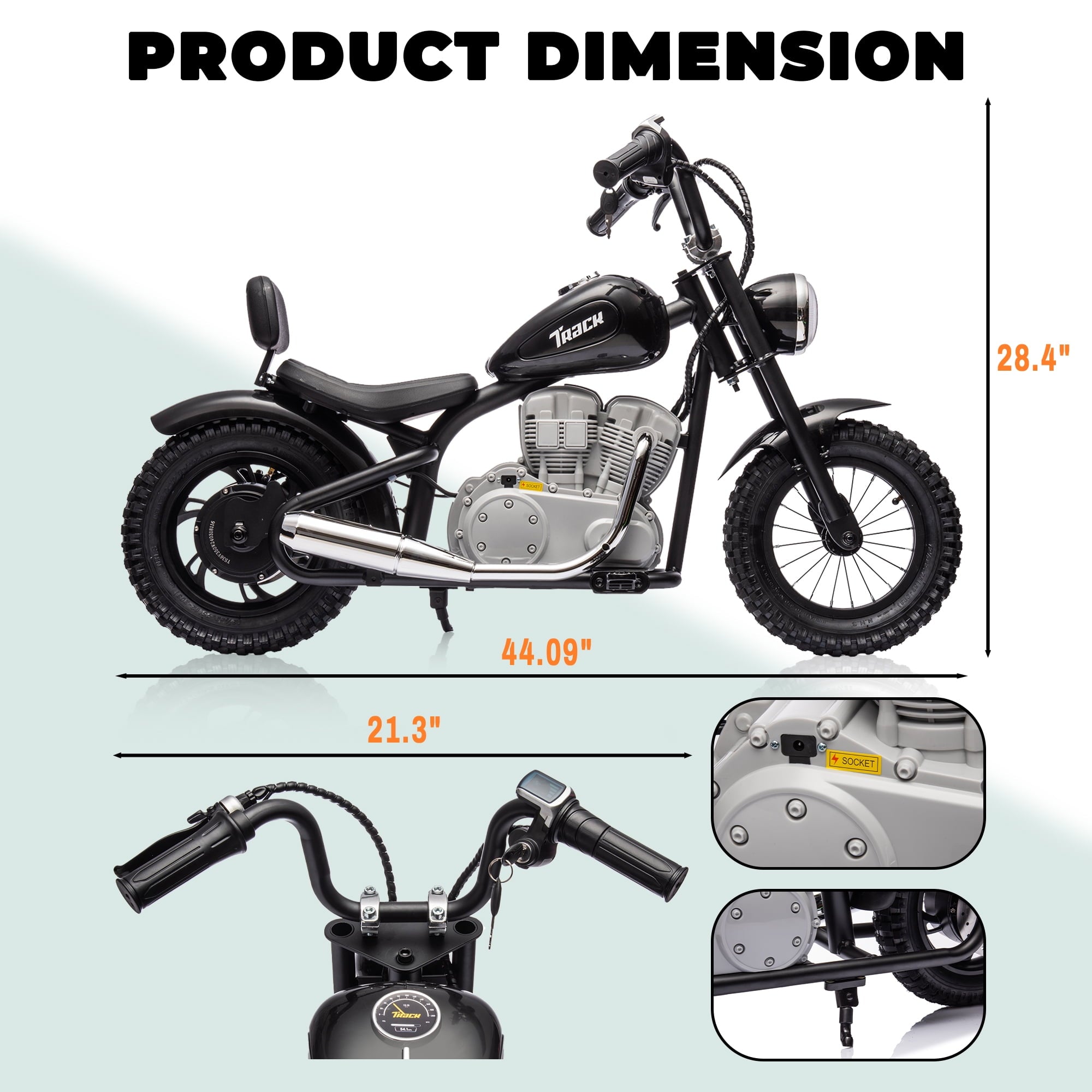 SUSIELADY 36V Electric Dirt Bike, 350 W Kids Powered Motorcycle, with Key Start, Twist Grip Throttle, Hand-Operated Dual Brakes, Speed Up to 15 MPH, for Kids Aged 8+