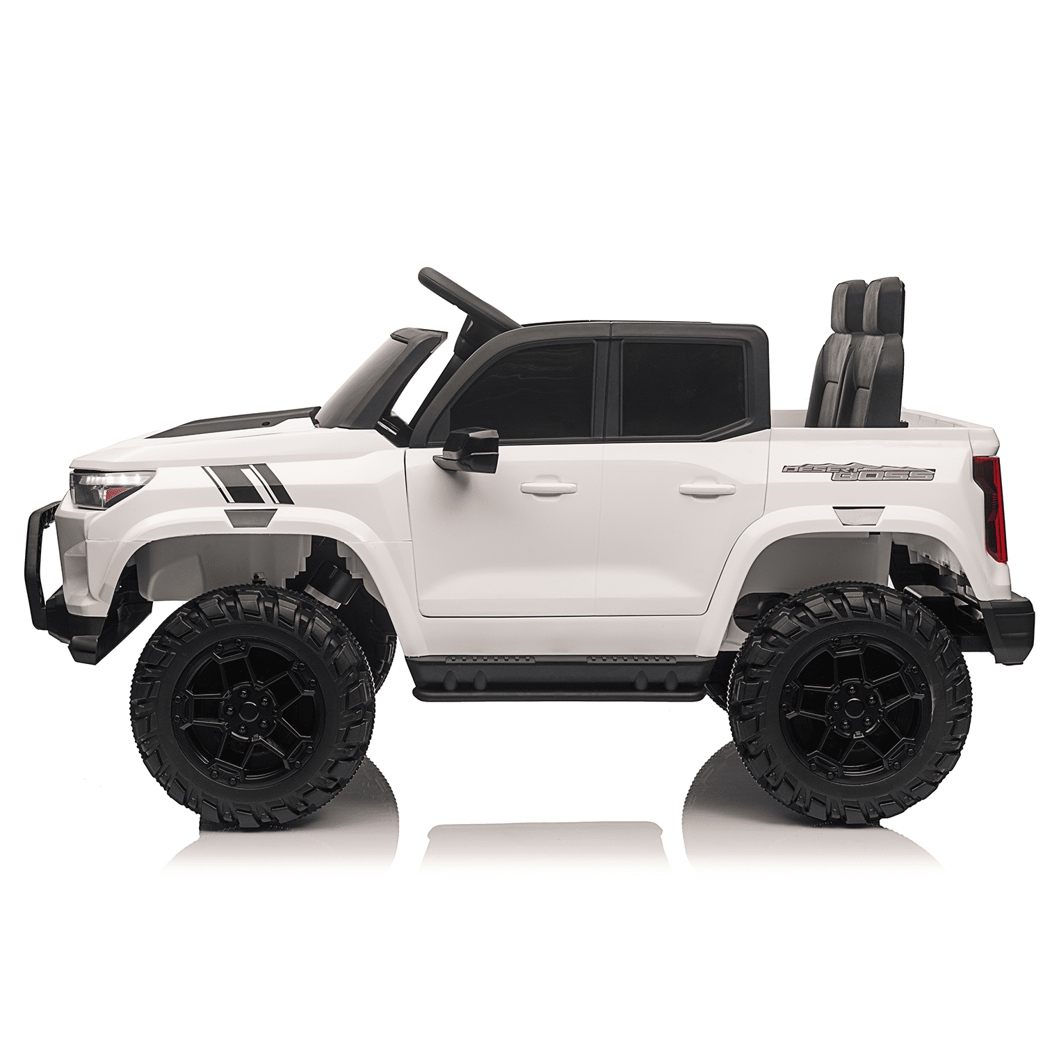 Track 7 24V 2-Seats Electric Pickup car for kid 3+, 2.4G Parents Remote Control, 3 speed adjustable, 2-Point Safety Belt, Pink