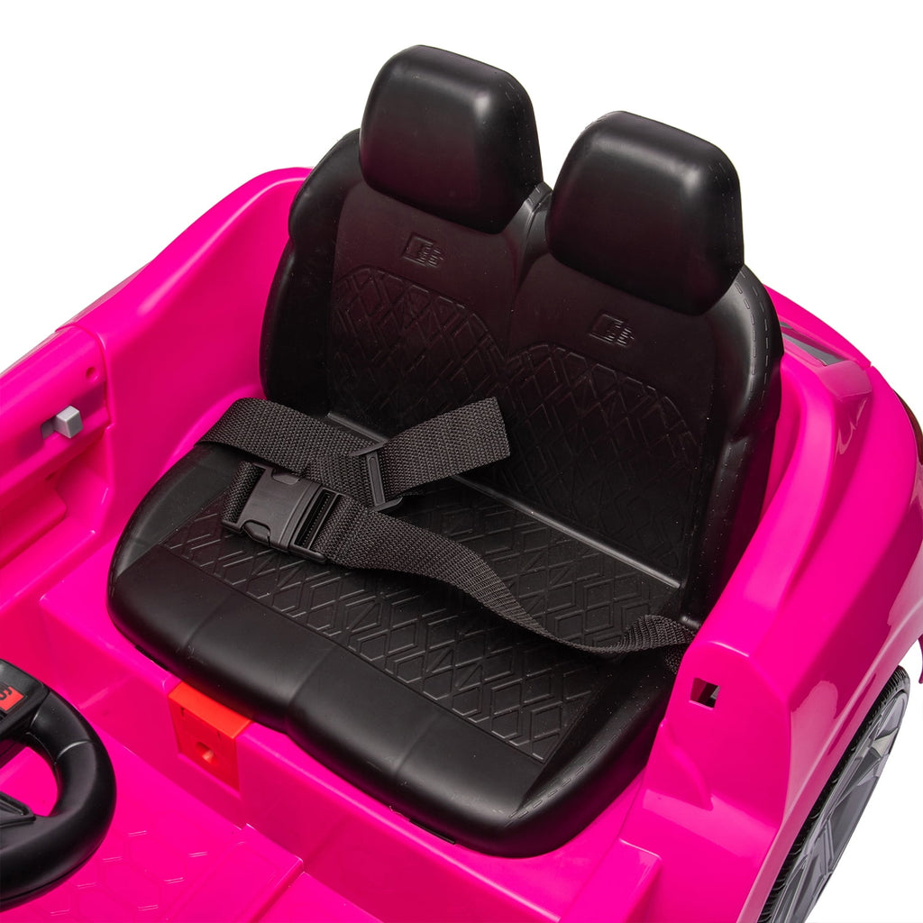Track Seven Licensed Audi SQ8 Ride on Car with Remote Control, 12V Electric Car for Kids Age 3+, Music, Hanging Start, Speed Adjustment, LED Lights, Suspension, Power Display, Pink