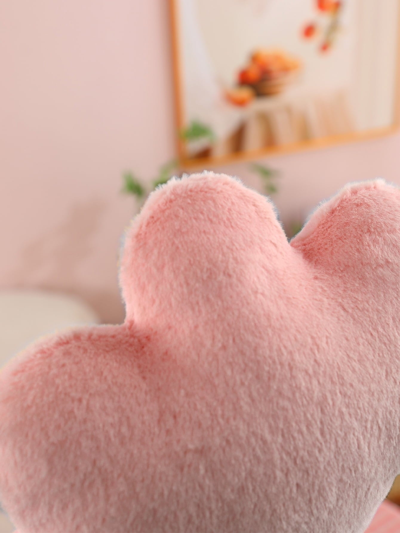 COOKCOK Cloud Pillows, 19.68“ Cloud Shaped Throw Pillow, Soft Floor Pillow for Home Decor, Cute Plush Decorative Pillows with Soft Faux Rabbit Fur for Sofa Bedroom Living Room, Pink