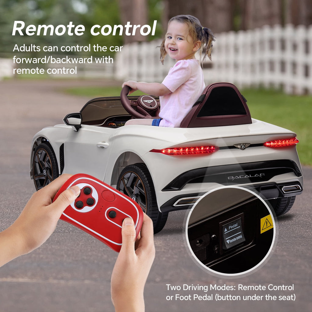 SUSIELADY 12V Kids Ride on Car, Licensed Bentley Mulsanne Electric Car for Kids Age 3+, 3 speed adjustable, with Remote Control, Bluetooth, Power display