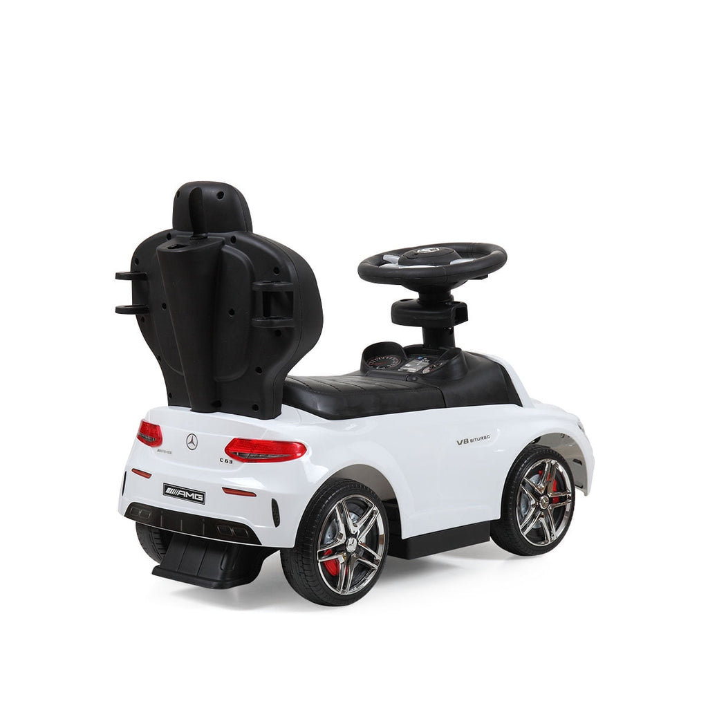 Track 7 Kids Ride on Push Car,Mercedes-Benz 3-in-1 Push Car for Toddler Age 1+,Music,White