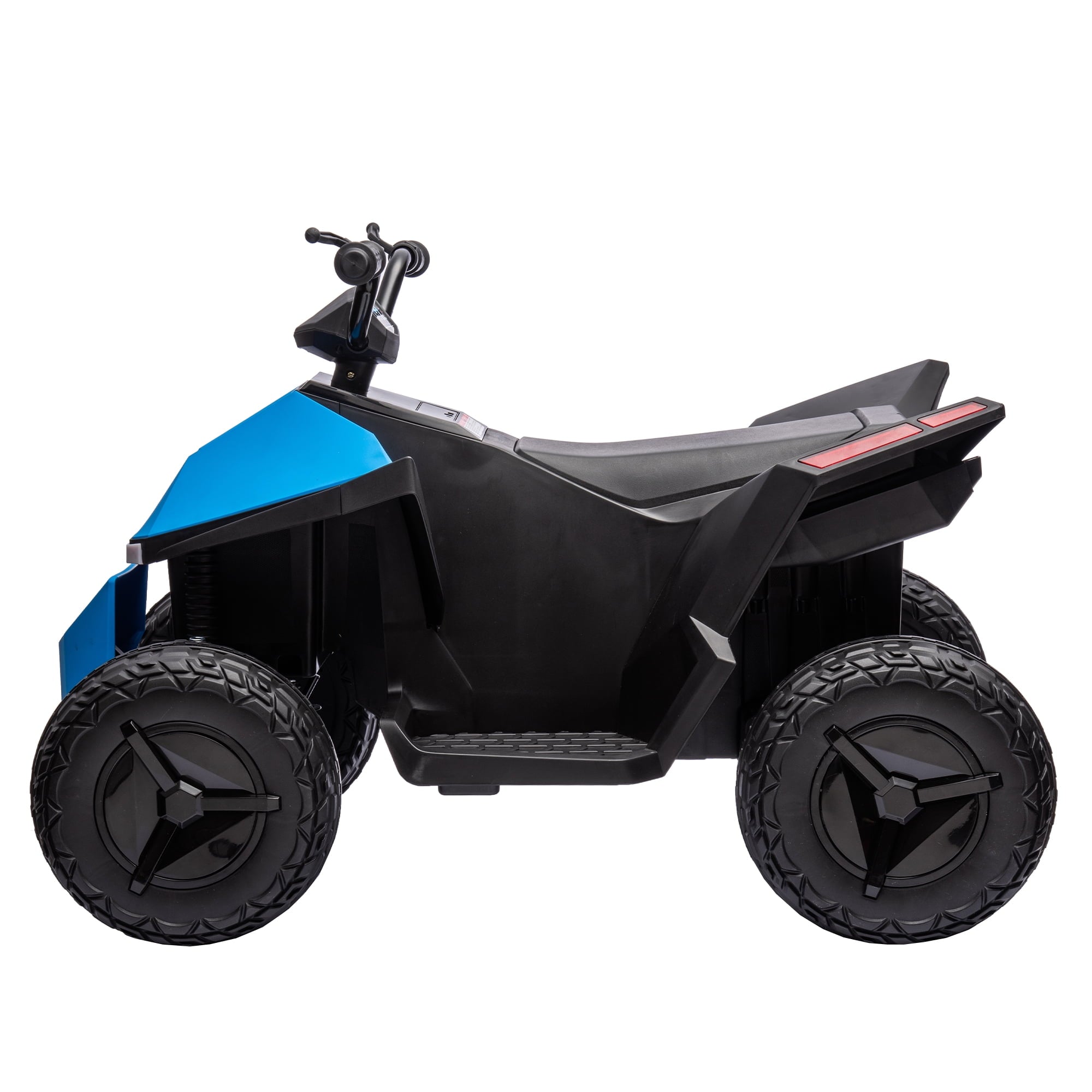 Track 7 12V Kids Ride on ATV, Touch Screen Integrated, Music, Nursery Rhymes, Music, 4 Wheeler Quad, Age 3+, Blue