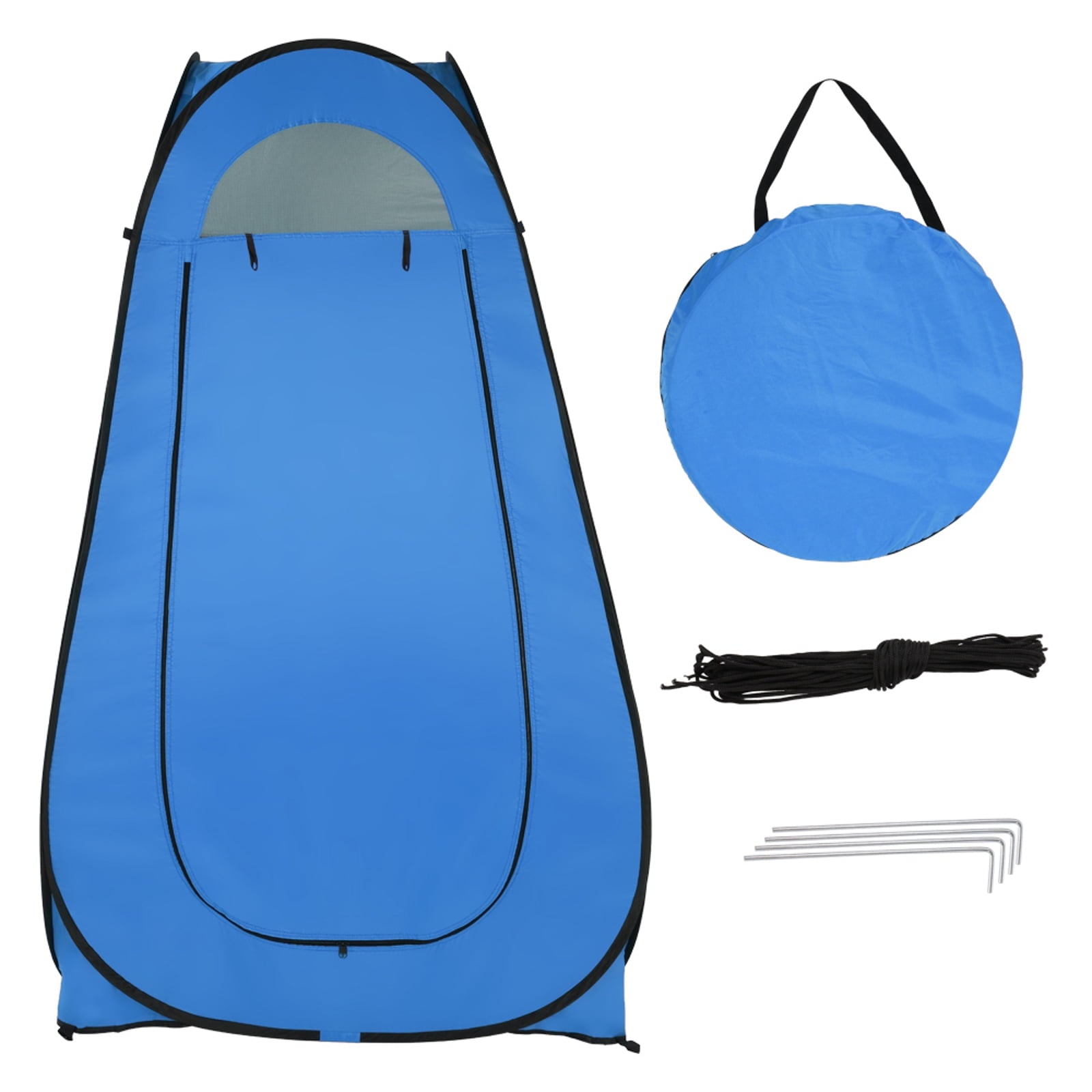 COOKCOK Dressing Tent, Camping Shelter, Pop Up Toilet Shower Tent, Changing Room, 1-2 Person Portable, 47.2"L x 47.2"W x 74.8"H, Blue
