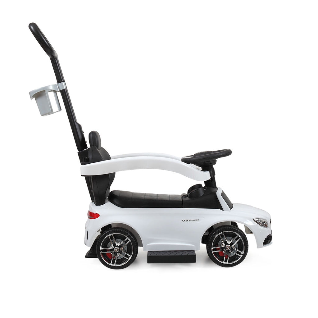 Track 7 Kids Ride on Push Car,Mercedes-Benz 3-in-1 Push Car for Toddler Age 1+,Music,White
