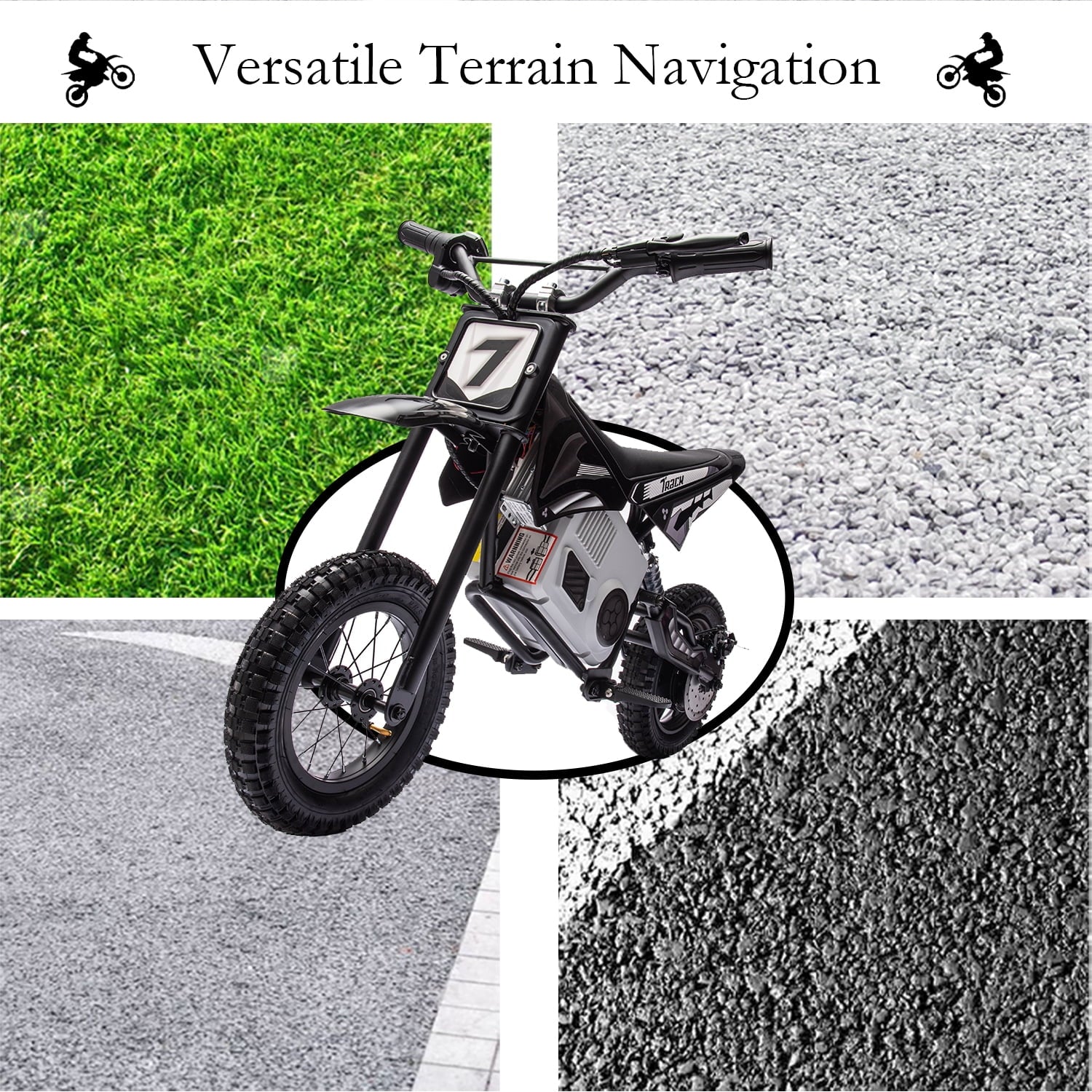 SUSIELADY 24V Electric Dirt Bike, 250 W Kids Powered Motorcycle, with Twist Grip Throttle, Hand-Operated Dual Brakes, Speed Up to 10 MPH, for Kids Aged 8-12