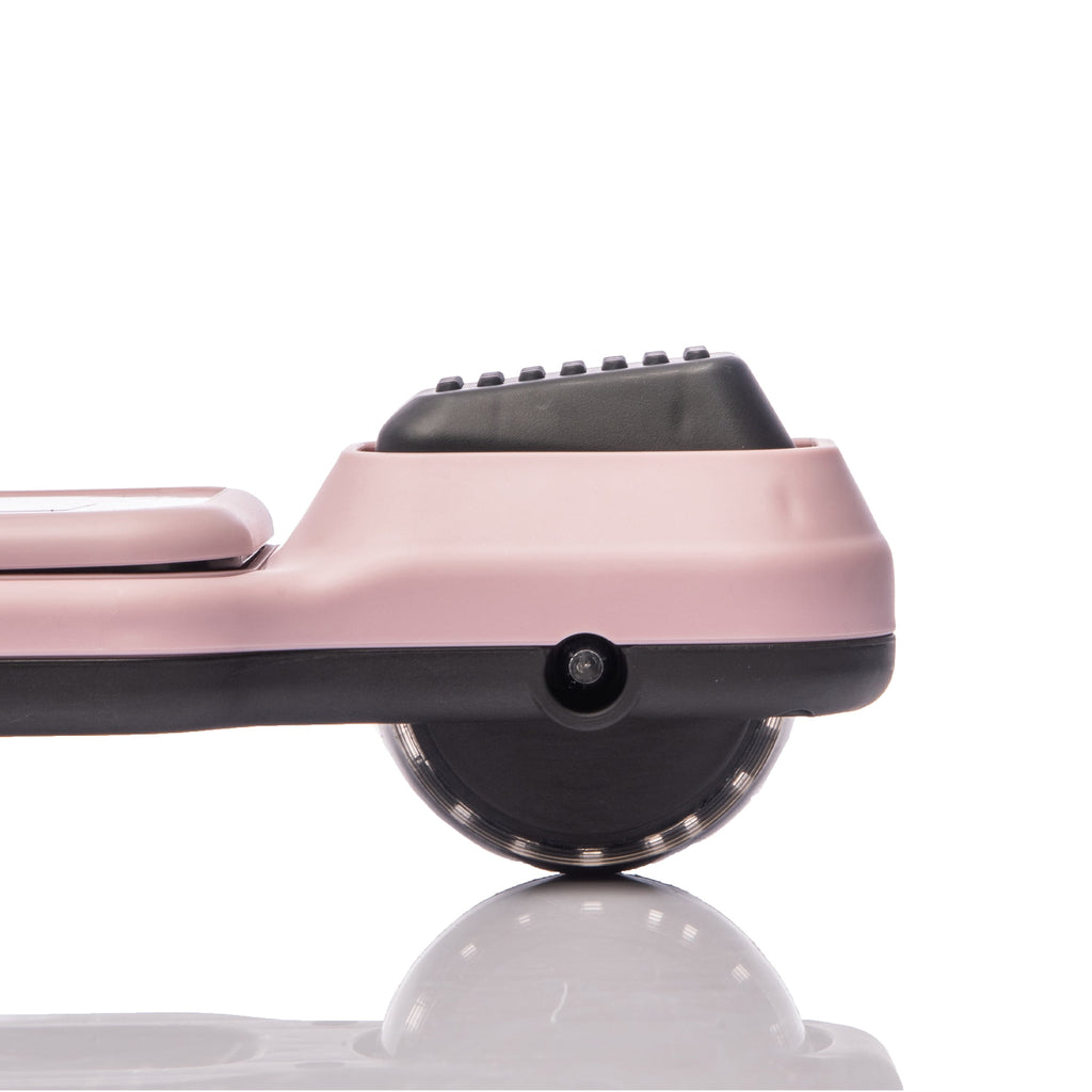 Track Seven Kids Ride On 3-Wheel Scooter W/Buildable Blocks, PU Flashing Wheels, 5-Position Height Adjustable, Folding Kick Scooter for Kids Aged 3+, Purple
