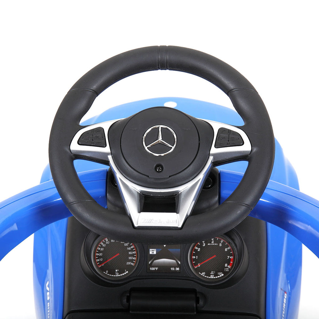 Track 7 Kids Ride on Push Car,Mercedes-Benz 3-in-1 Push Car for Toddler Age 1+,Music,Blue
