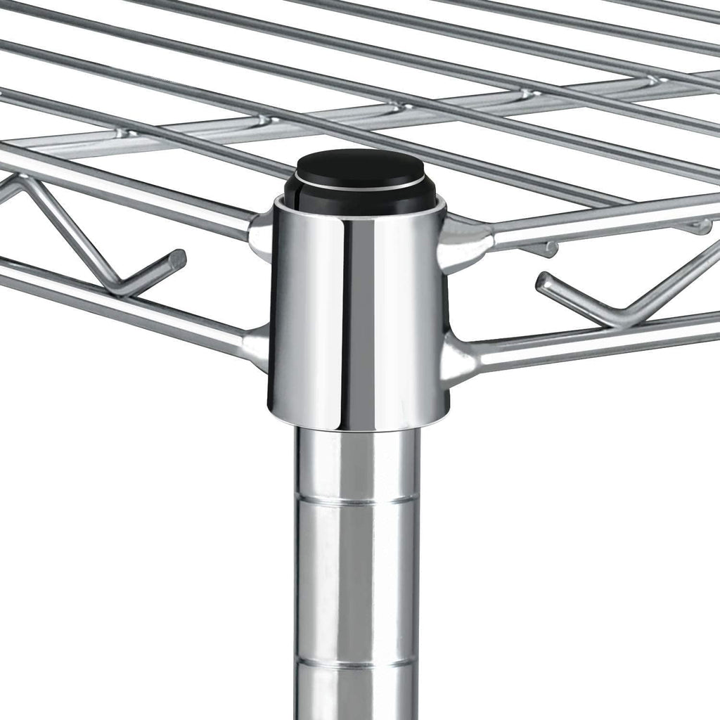 COOKCOK 4-Tier Wire Shelving, 35"D x 17"W x 62"H Storage Shelves, Garage Shelf, Heavy Duty Metal Shelf, Height Adjustable, 1000lbs Capacity
