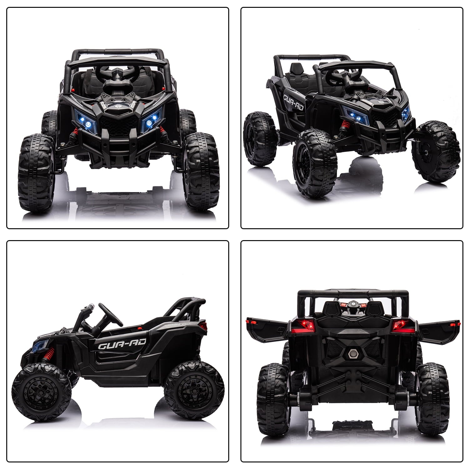 LISUEYNE 12V Kids Ride on UTV, Off-Road Truck, Electric Car for Boys Girls Age 3+, Kids Ride on Car with Remote Control, Music Player, Lights, Black