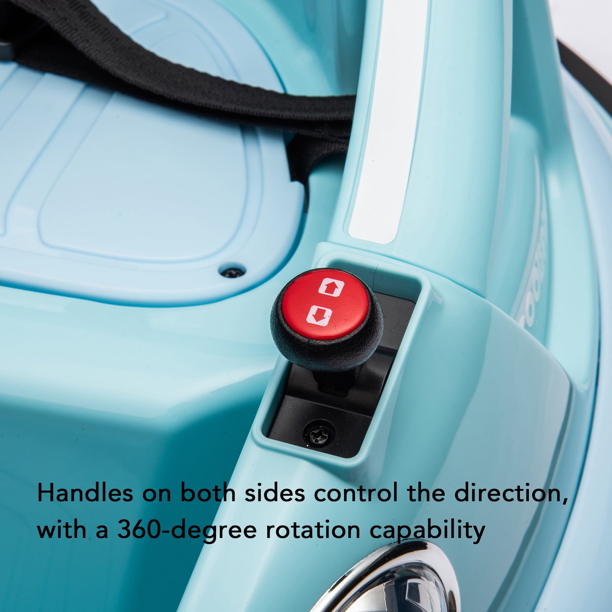 Track 7 12V Ride on Bumper Car, Electric Bumper Car for Kids & Toddlers, Remote Control, 2 Speed, Bluetooth, Music, 5 Lighting Mode, 360°Spin, Max 3.1mph, Blue