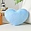 COOKCOK Heart Pillow, Pink Throw Pillows for Bed Couch, 13" x 10" Cute Faux Rabbit Fur Small Pillow for Women Valentine Anniversary Fall Halloween Christmas Home Decor