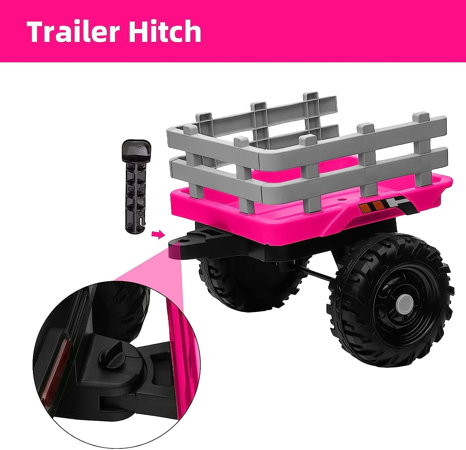SUSIELADY 24V Kids Ride On Tractor with Trailer, with Parent Remote Control, 200w*2motor, 1.86-4.97MPH, 3 speed adjustable, with USB, MP3, Bluetooth, LED light, safety belt