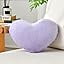 COOKCOK Heart Pillow, Pink Throw Pillows for Bed Couch, 13" x 10" Cute Faux Rabbit Fur Small Pillow for Women Valentine Anniversary Fall Halloween Christmas Home Decor